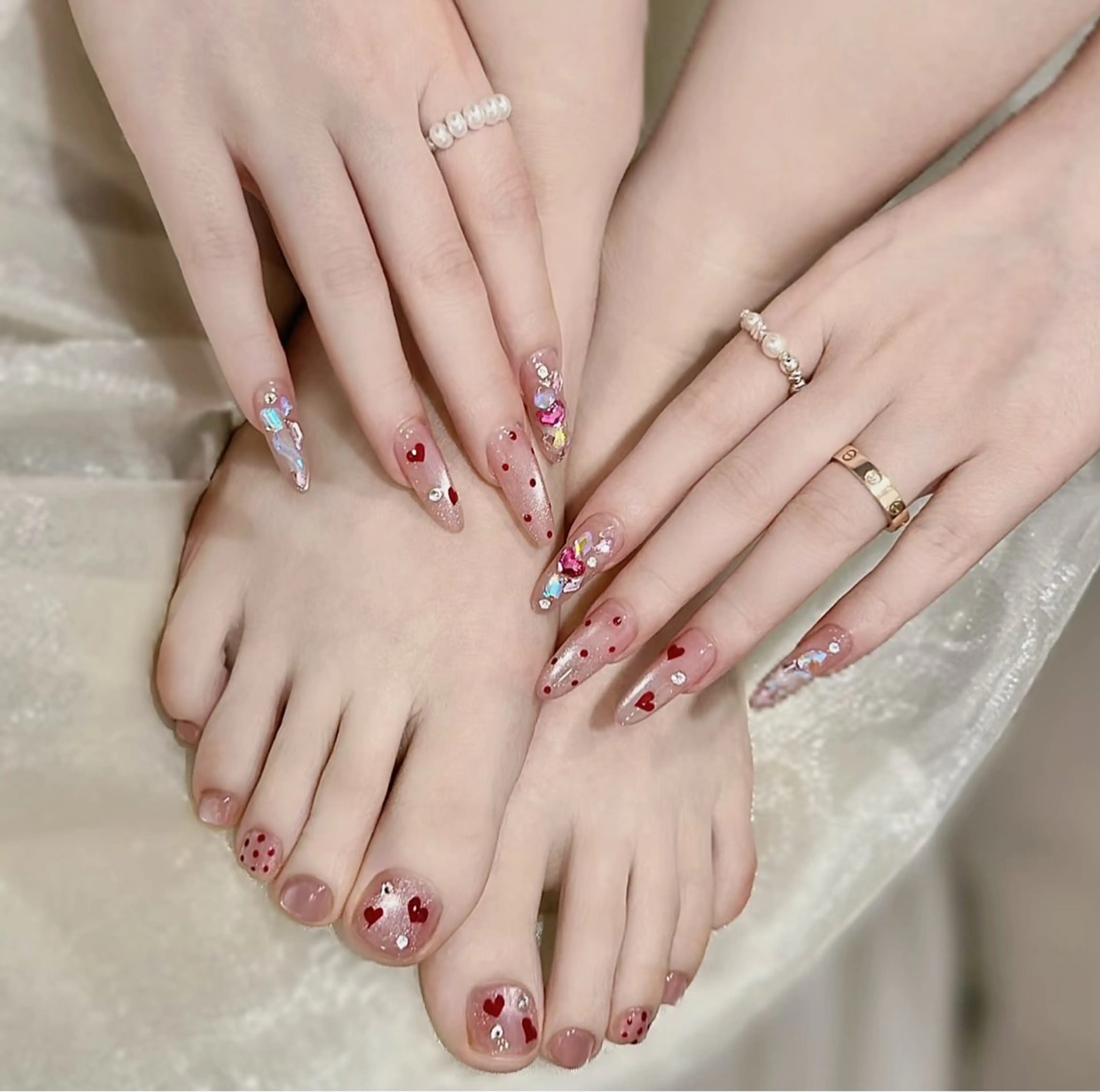 ネイル ハンドネイル フットネイル MoonNail ユリ🌸のネイルデザイン
