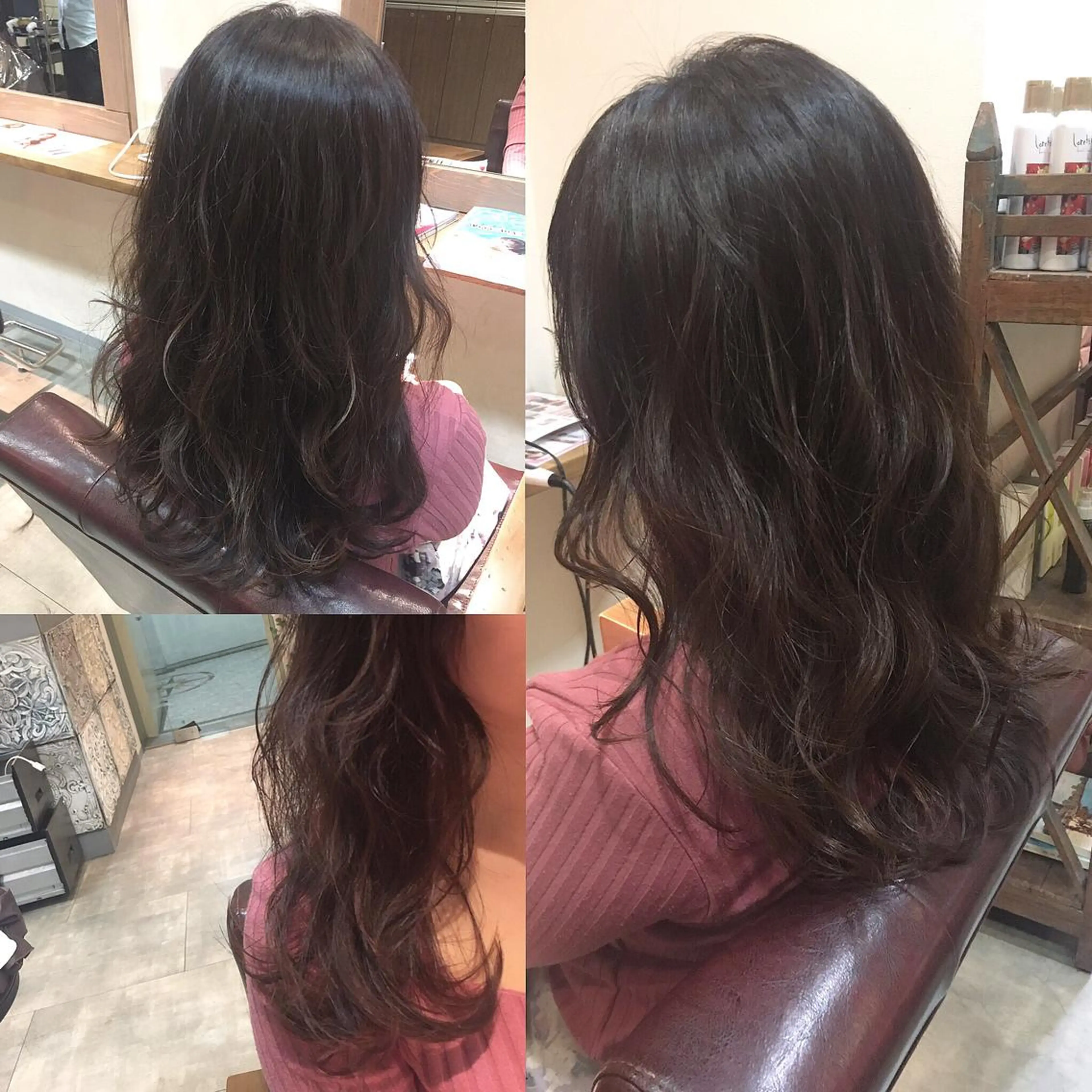 ロング カラー グレージュ パープルカラー パープルグレージュ hair salon Ranun髪質改善のヘアスタイル