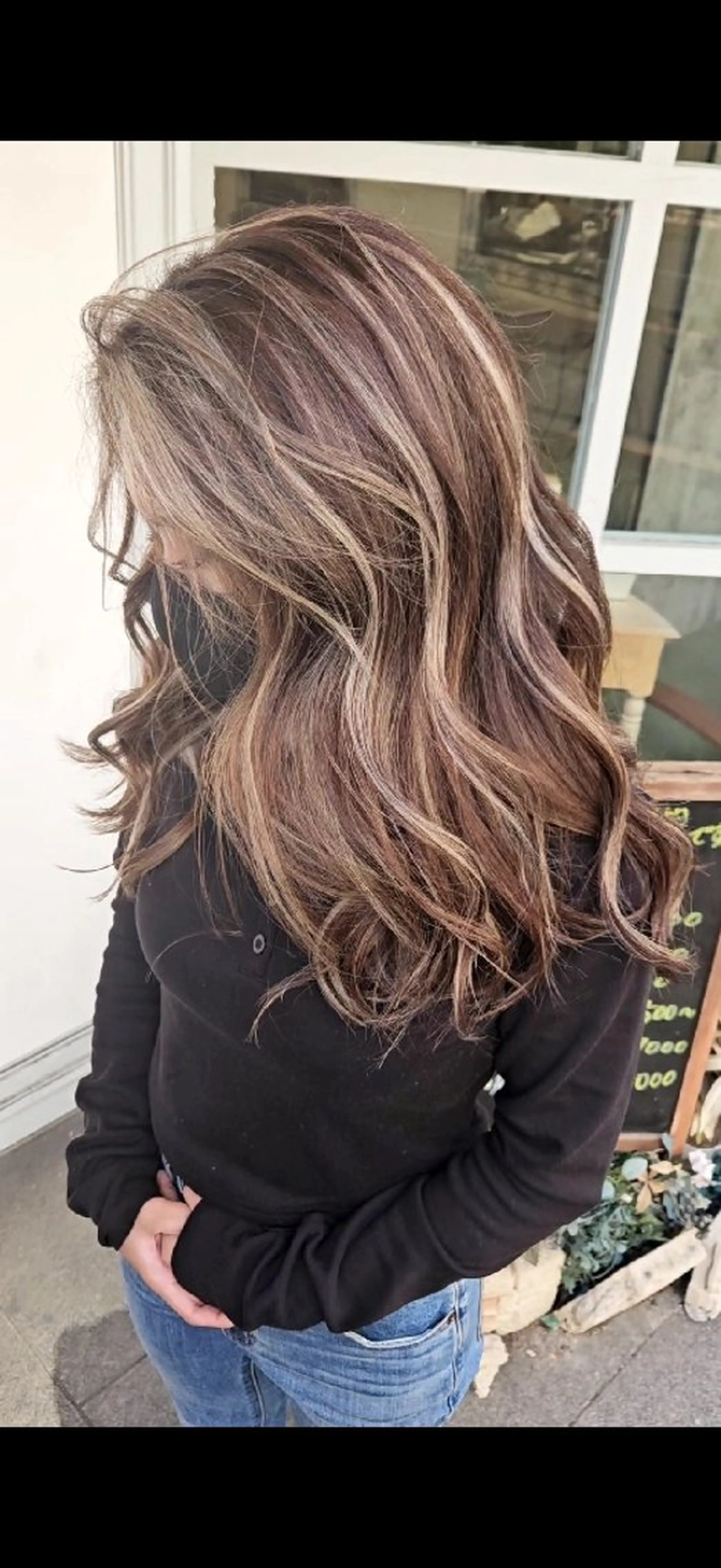 ロング ハイライト レイヤーカット ヘアカラー cherie所属・バレイヤージュ/ ハイライト/大内格のヘアスタイル