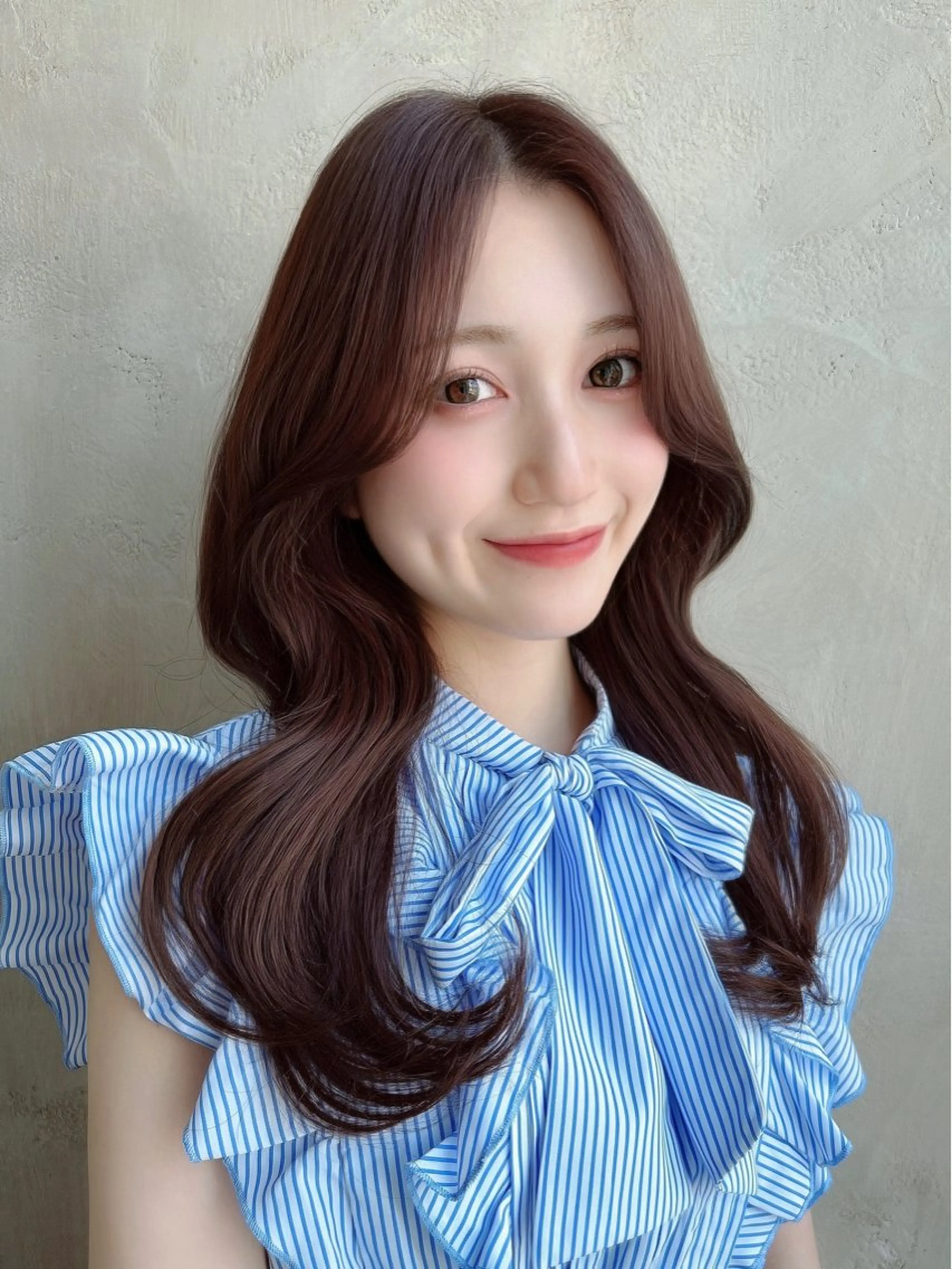 セミロング カラー パーマ カット ヘアカラー トリートメント 新宿✨顔周りカット 韓国ヘア/坂本亜裟海のヘアスタイル