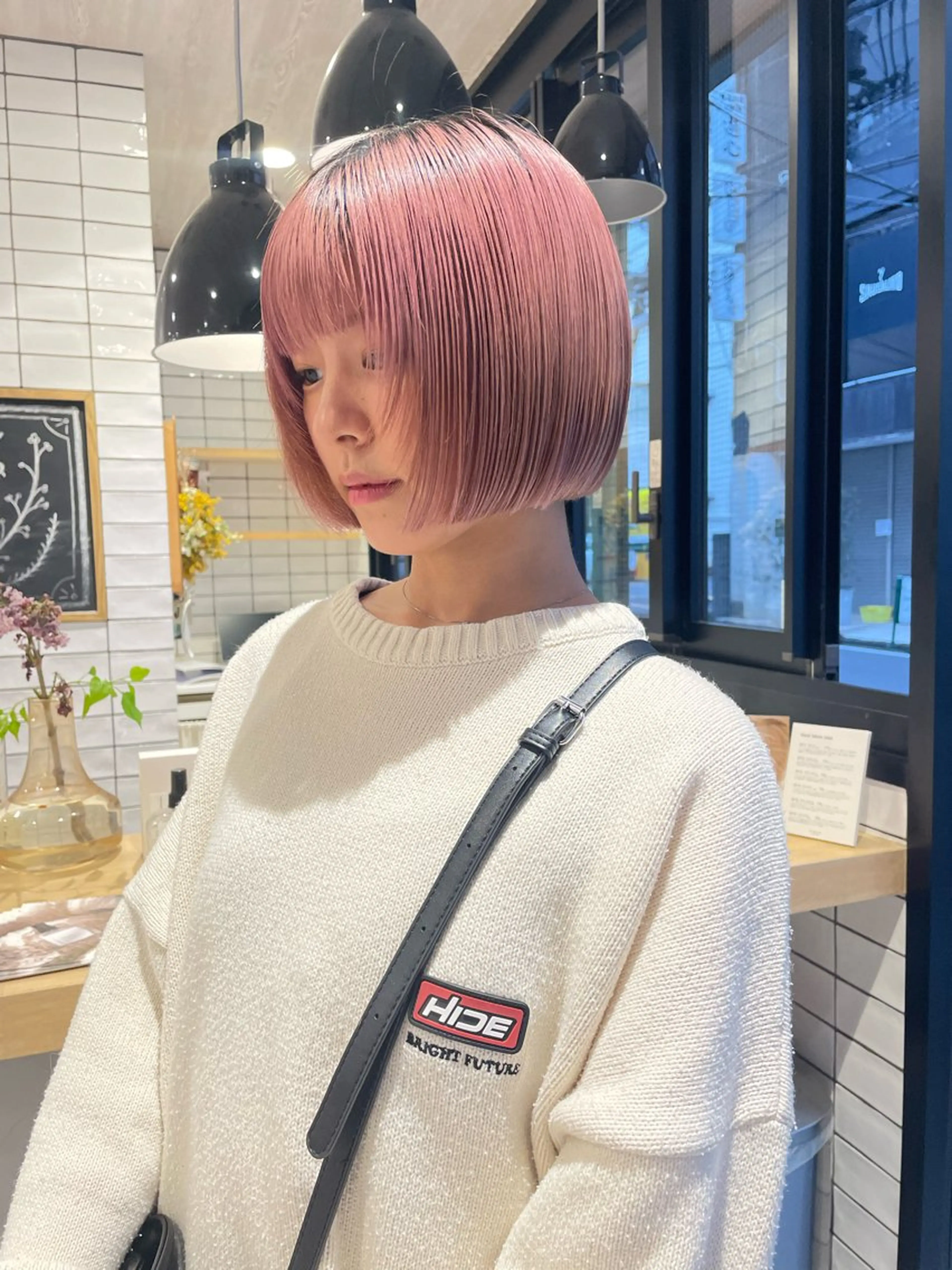 セミロング カラー ブリーチ ヘアカラー ブラウンカラー🤎 Wカラー/yukaのヘアスタイル