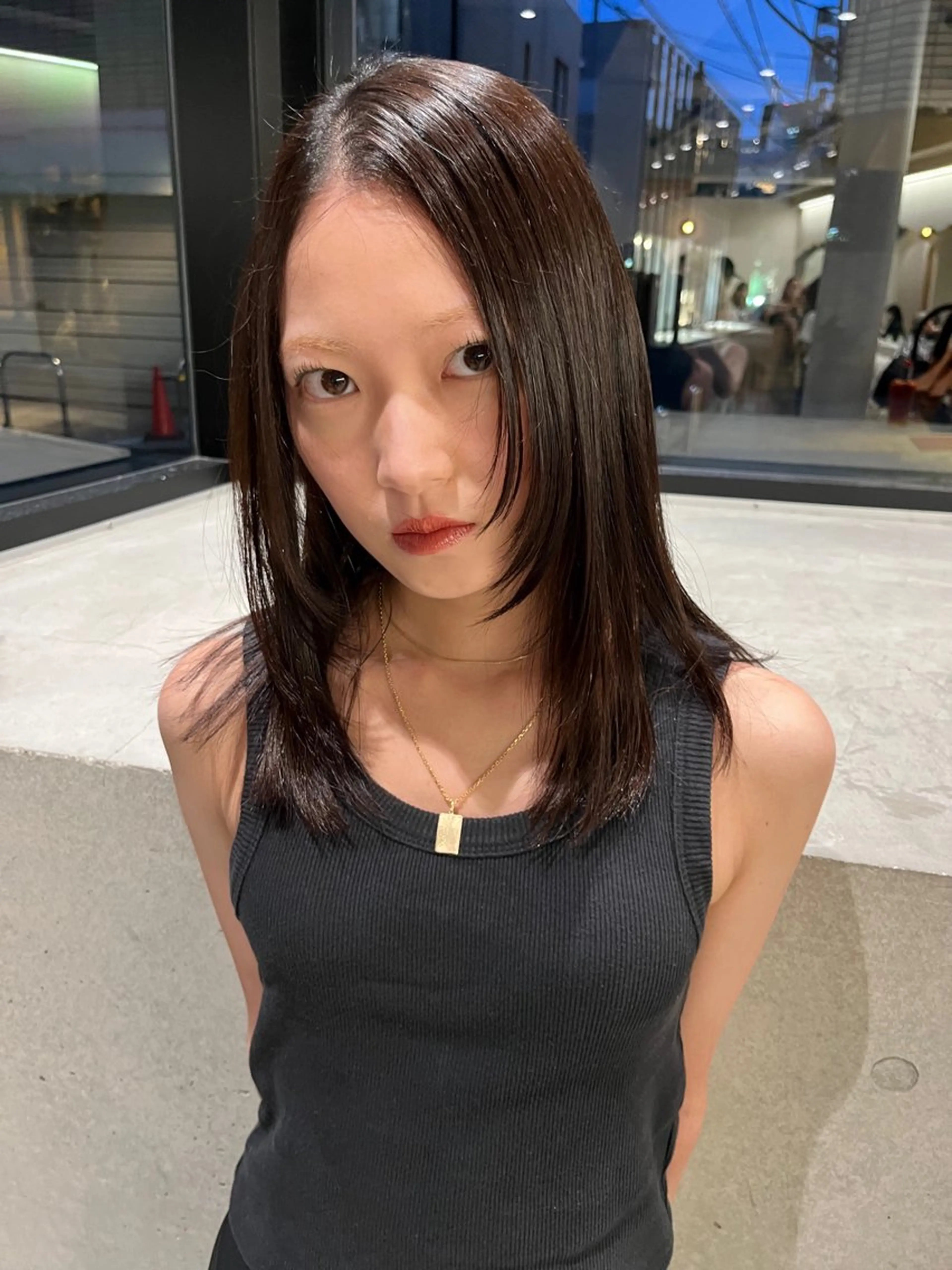 ミディアム カット ヘアカラー yuuna/ ハッシュカット🎀のヘアスタイル