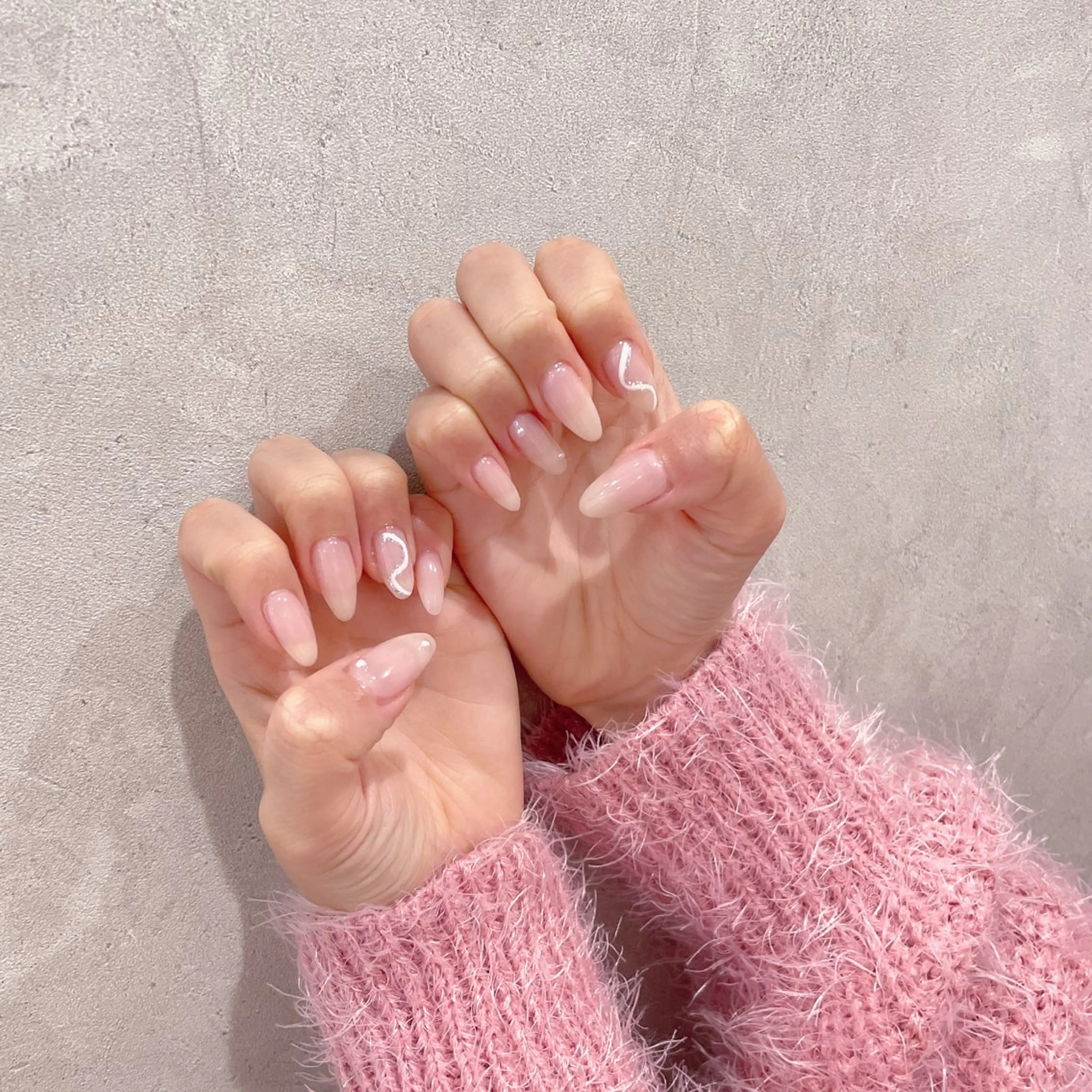 ネイル シルバー シンプルネイル ホワイト ハンドネイル M2 beauty Hoshinaのネイルデザイン