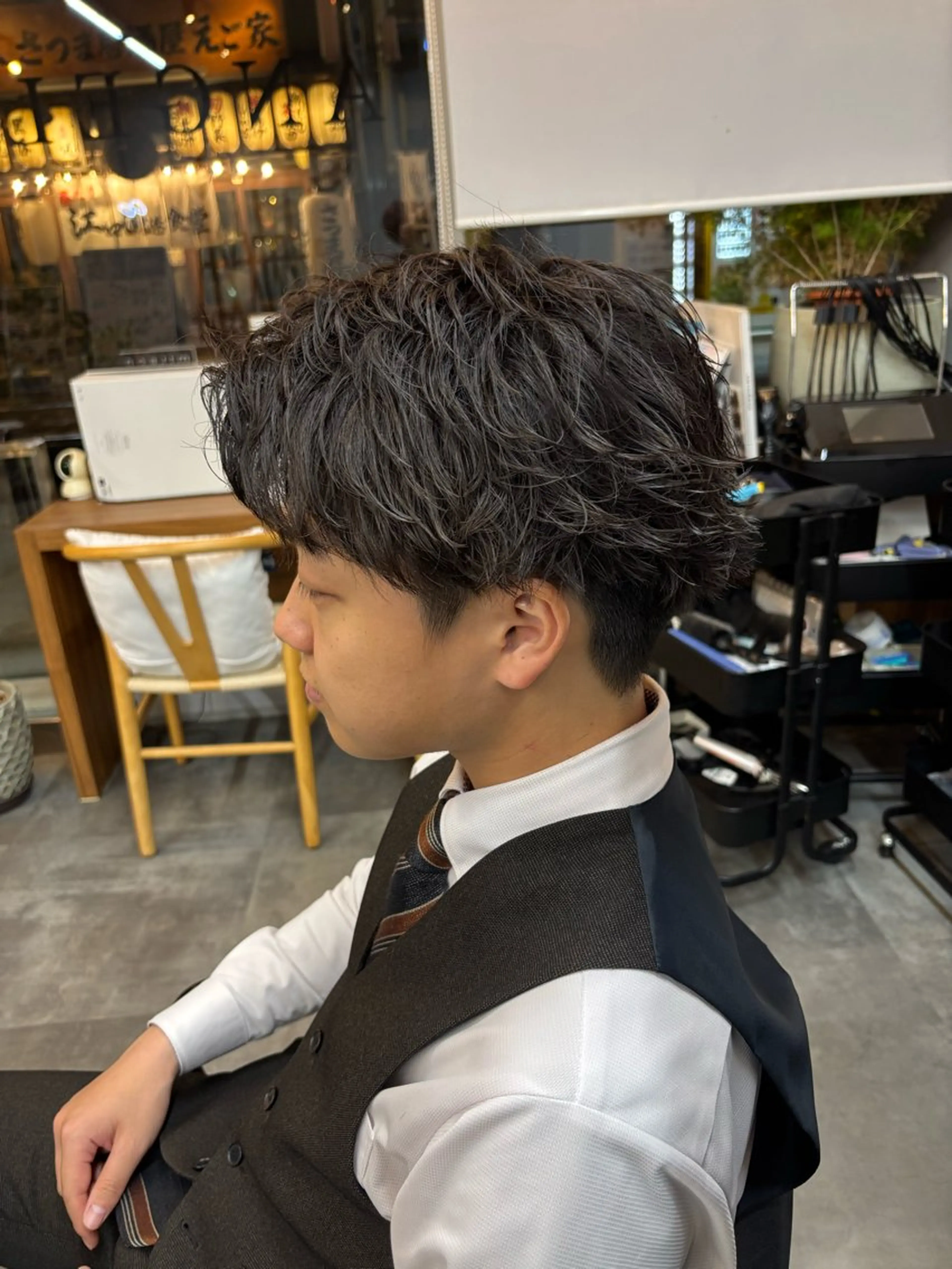 ショート メンズ カット パーマ 鹿児島 TSUBASAのヘアスタイル