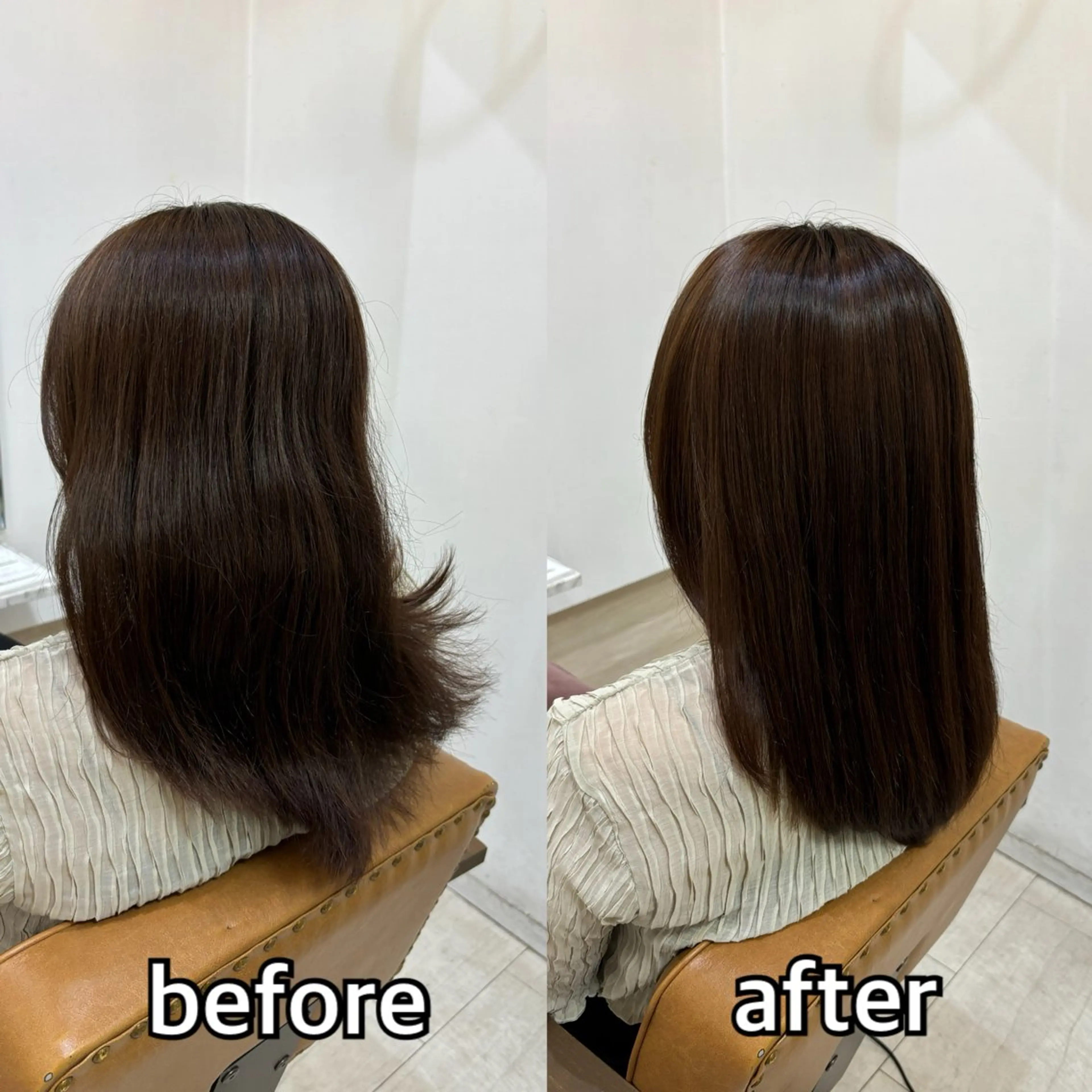 【髪質改善シームレス+カット】うねり、広がりを抑えたい方に！※癖を完全に伸ばすことは出来ません。の写真