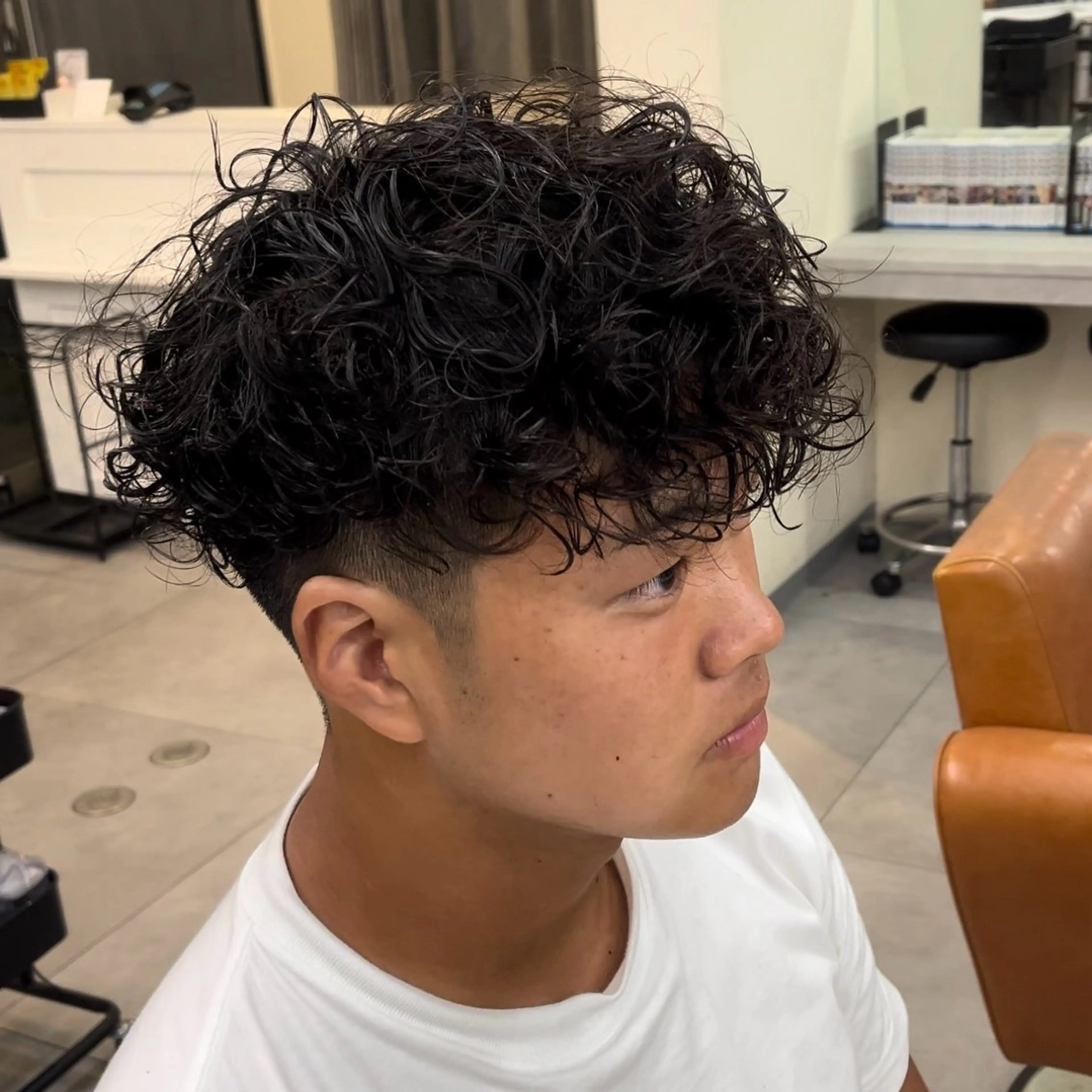 ショート パーマ メンズ スペインカール 京都駅メンズカット/ パーマ/Keigoのヘアスタイル