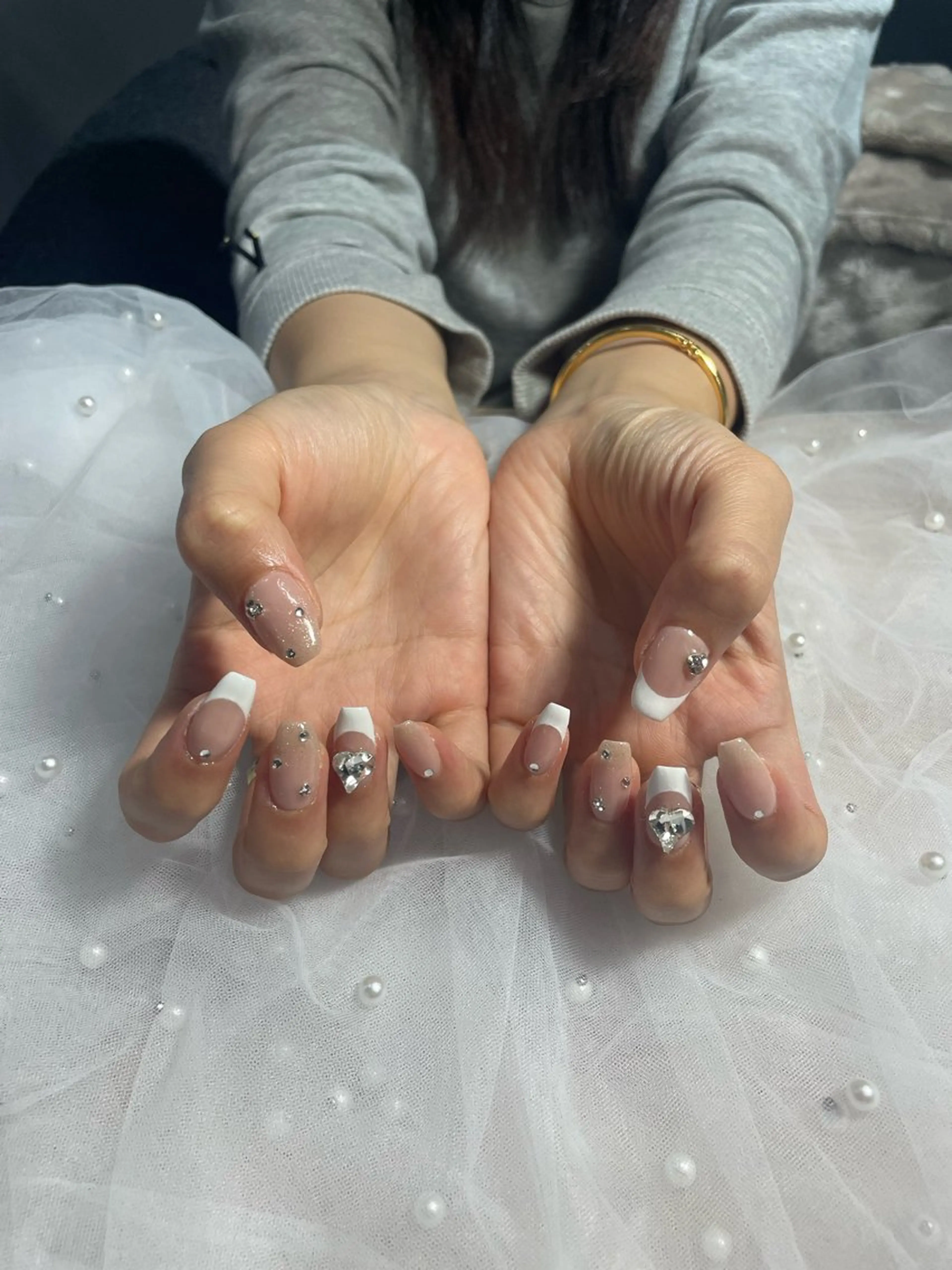 ネイル フレンチネイル ラメ(グリッター) ノア .のネイルデザイン