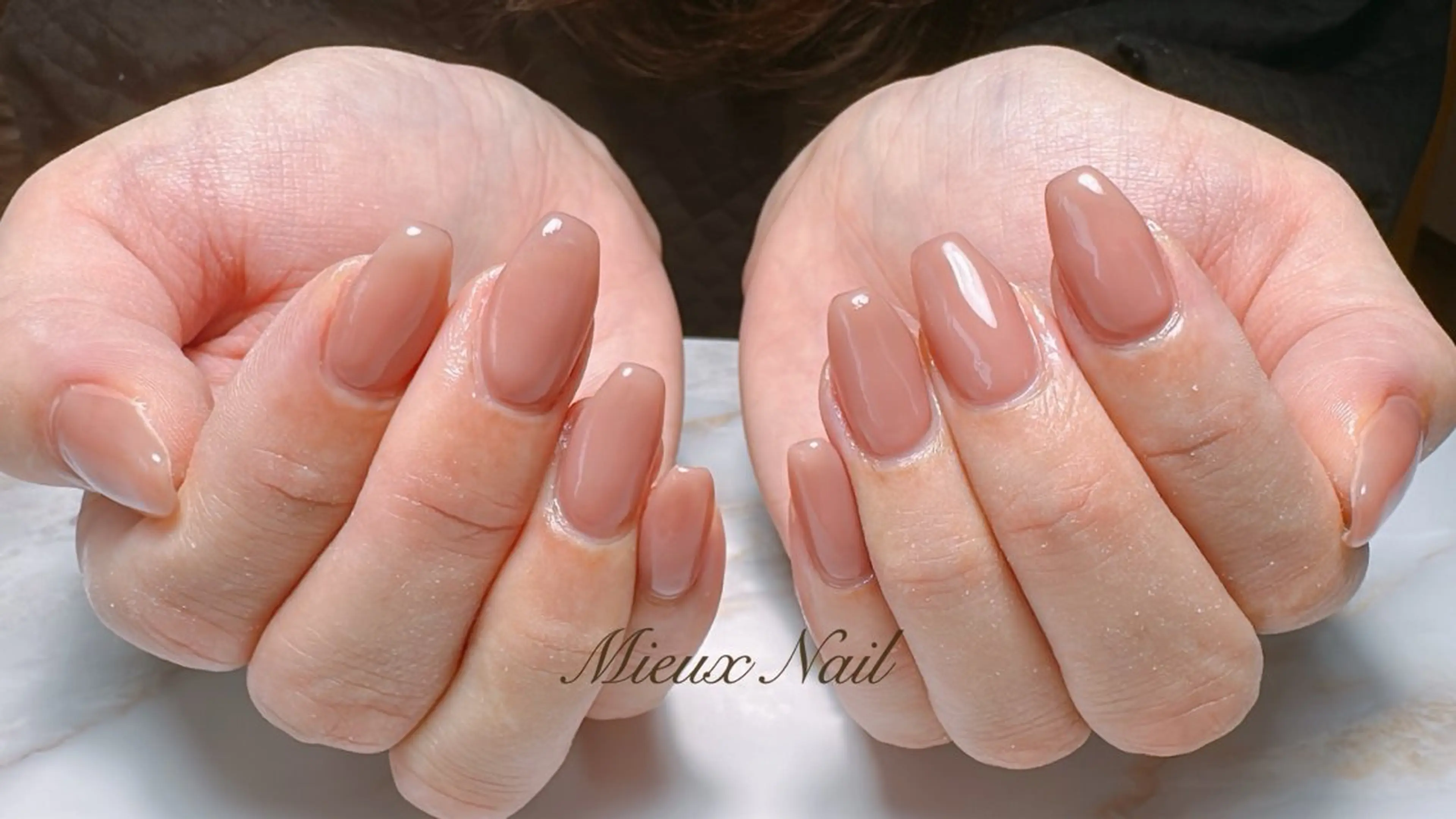 ネイル ブルー ジェルネイル パラジェル ハンドネイル 市川 麻衣子のネイルデザイン