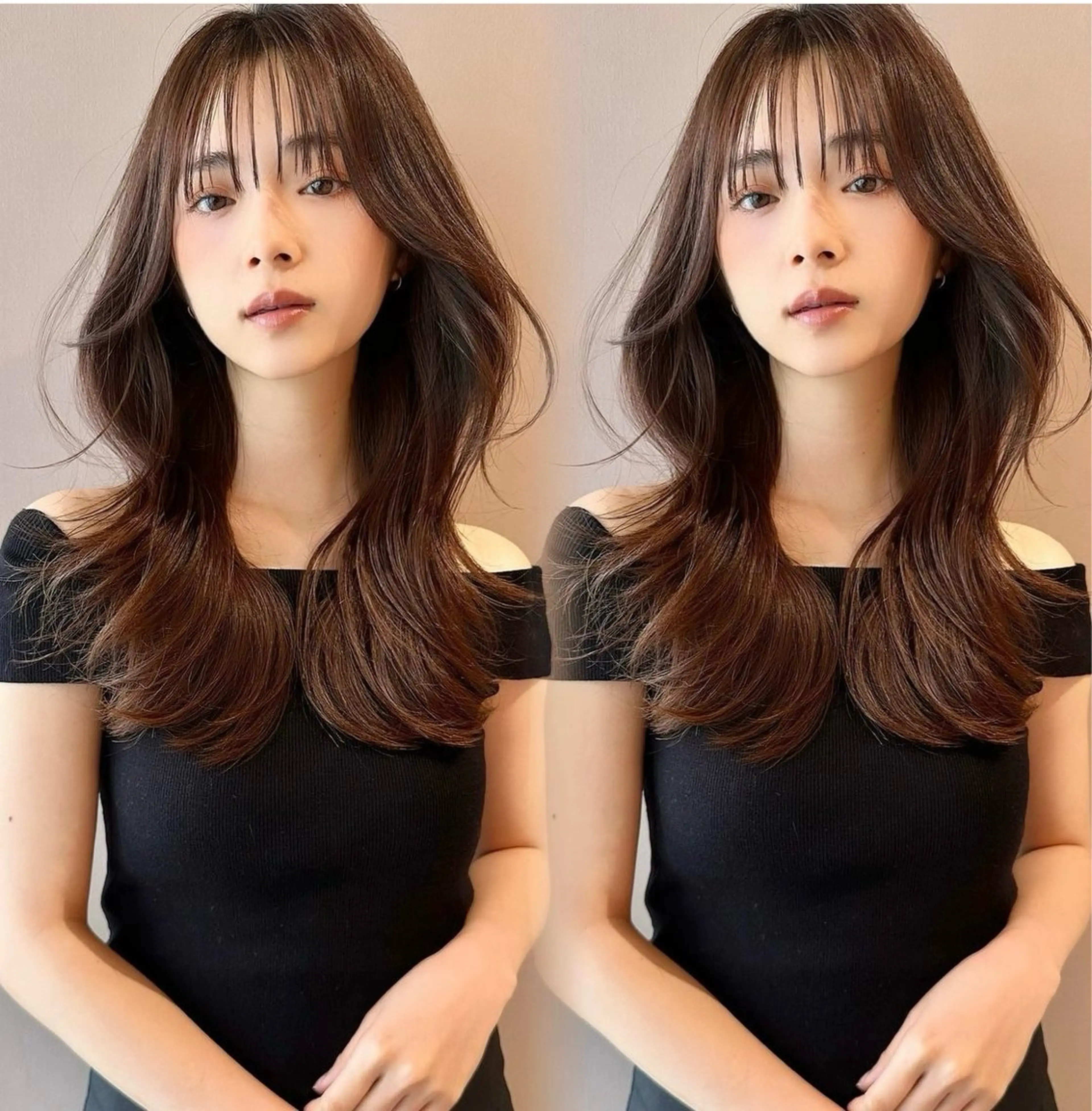 セミロング カラー カット ヘアカラー トリートメント レイヤー❣️縮毛矯正 川村利幸のヘアスタイル