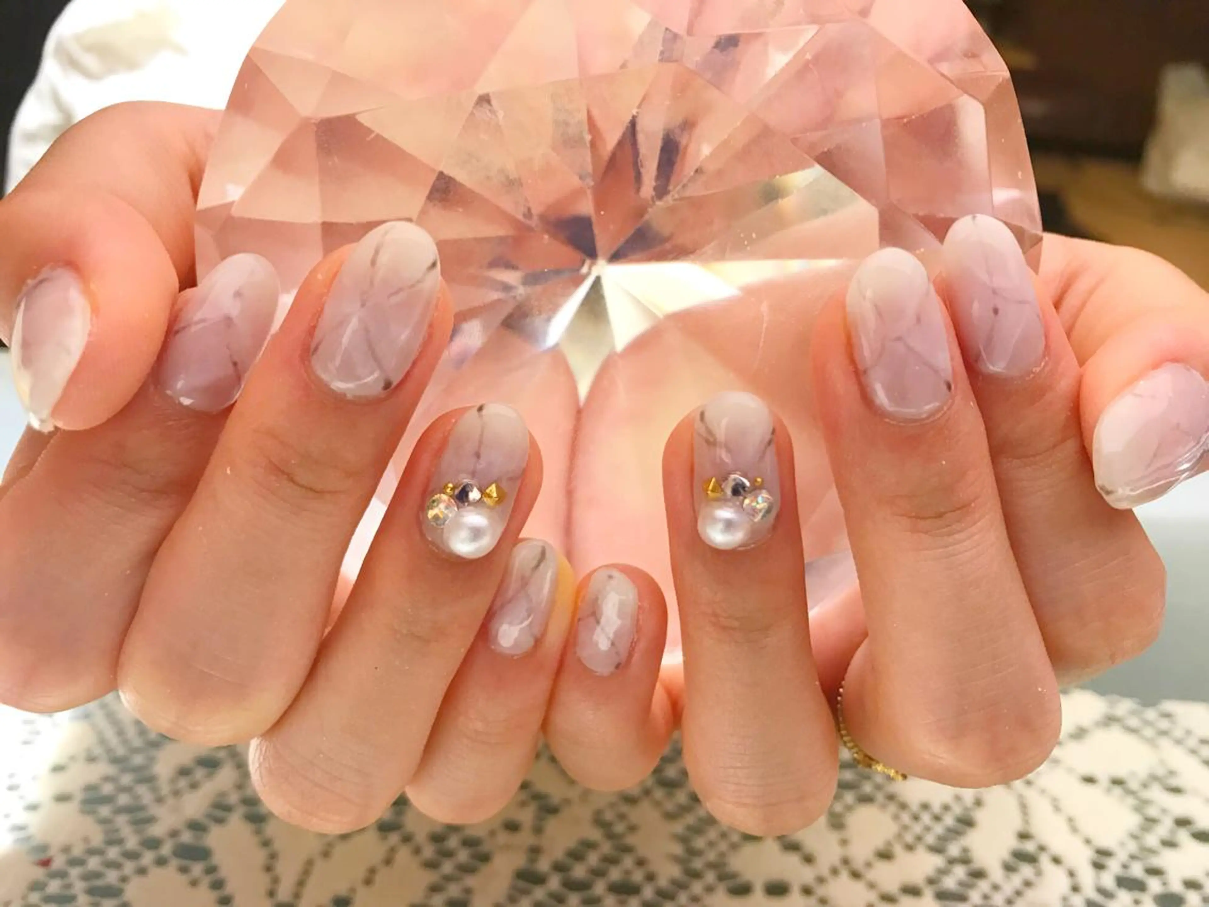 ネイル 大理石ネイル(マーブル) YUN 💅のネイルデザイン