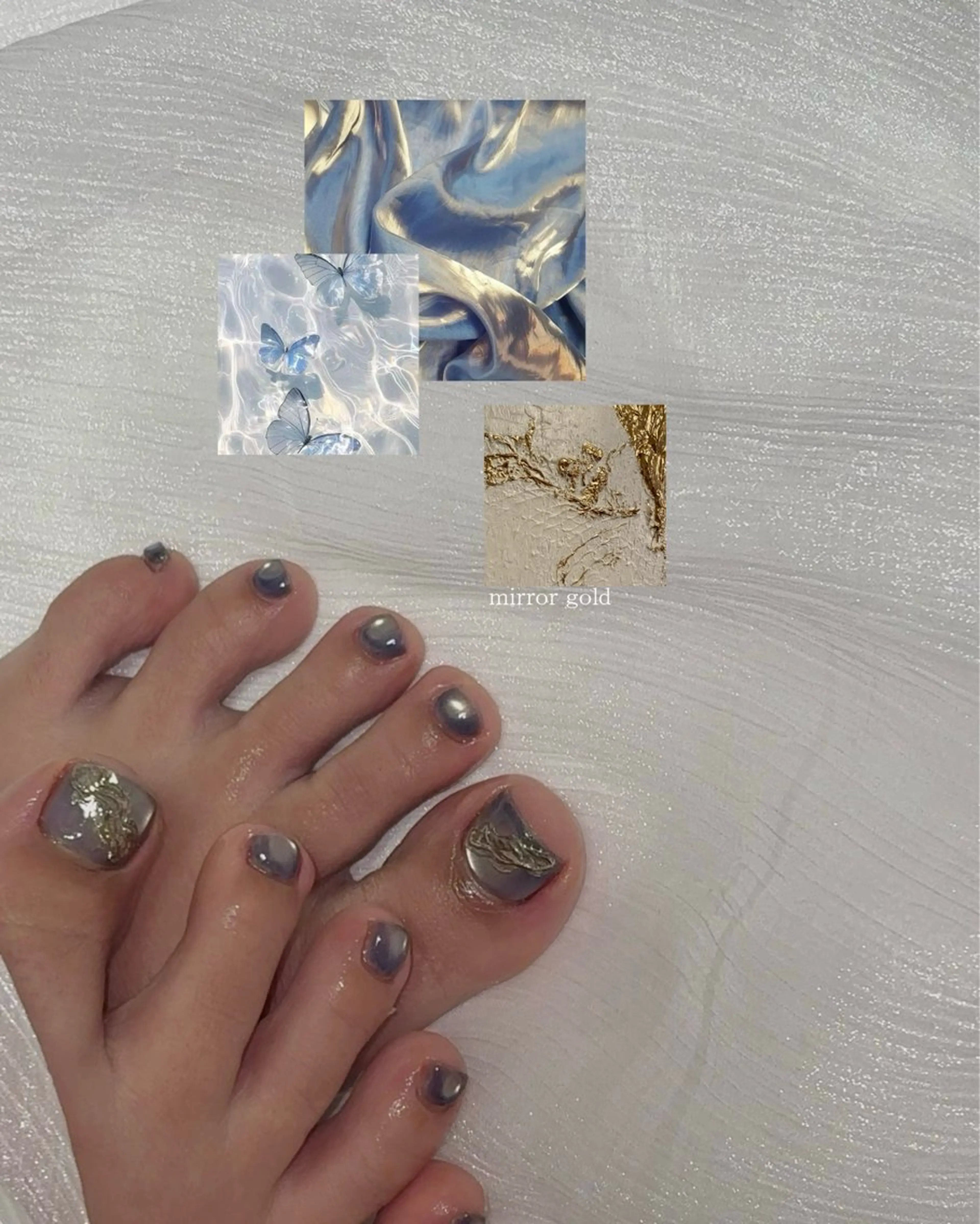 ネイル マグネットネイル フットネイル nail salon luneのネイルデザイン