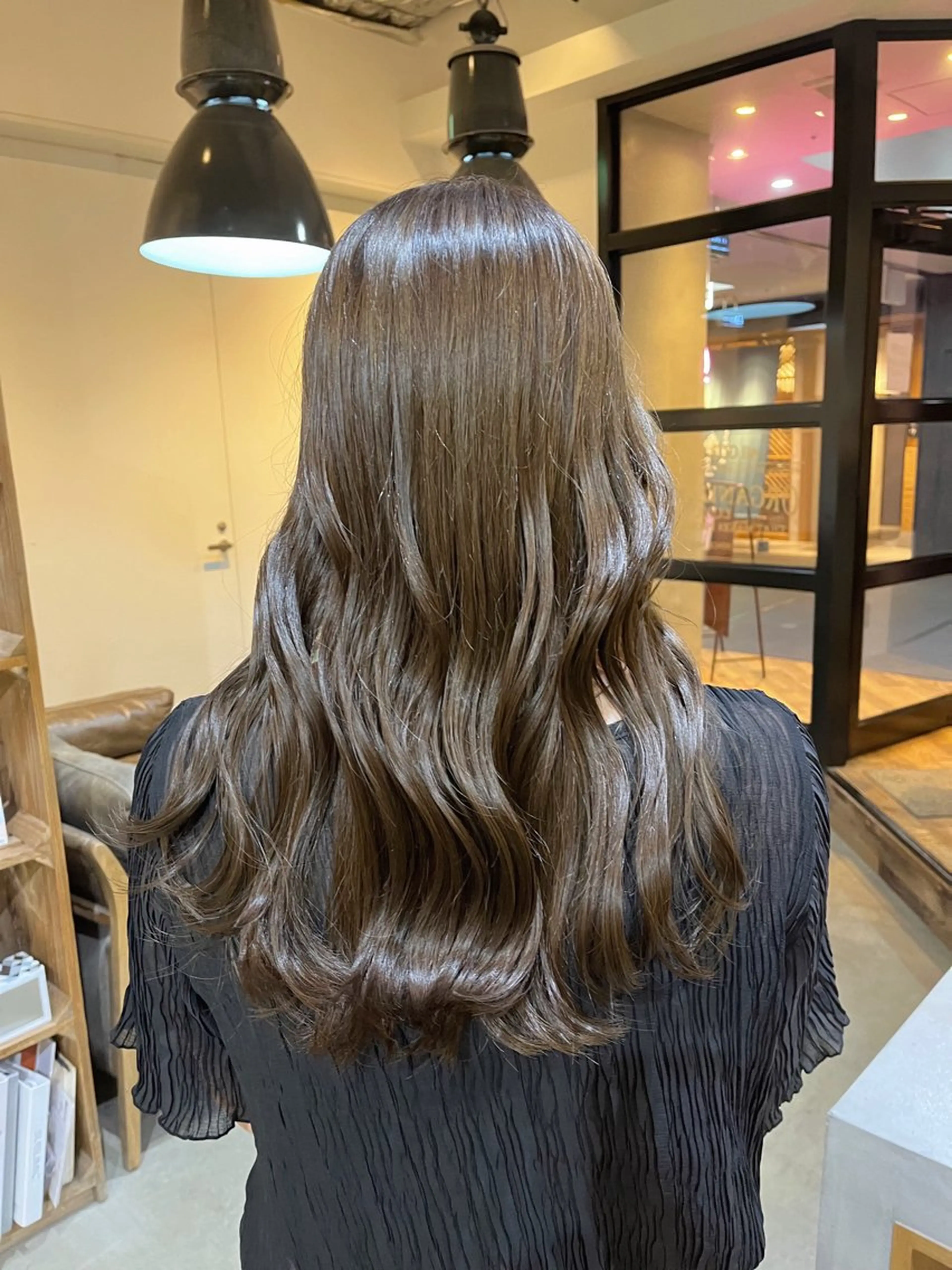 ロング ヘアカラー トリートメント 中津/梅田/赤み消し /髪質改善/愛芽のヘアスタイル