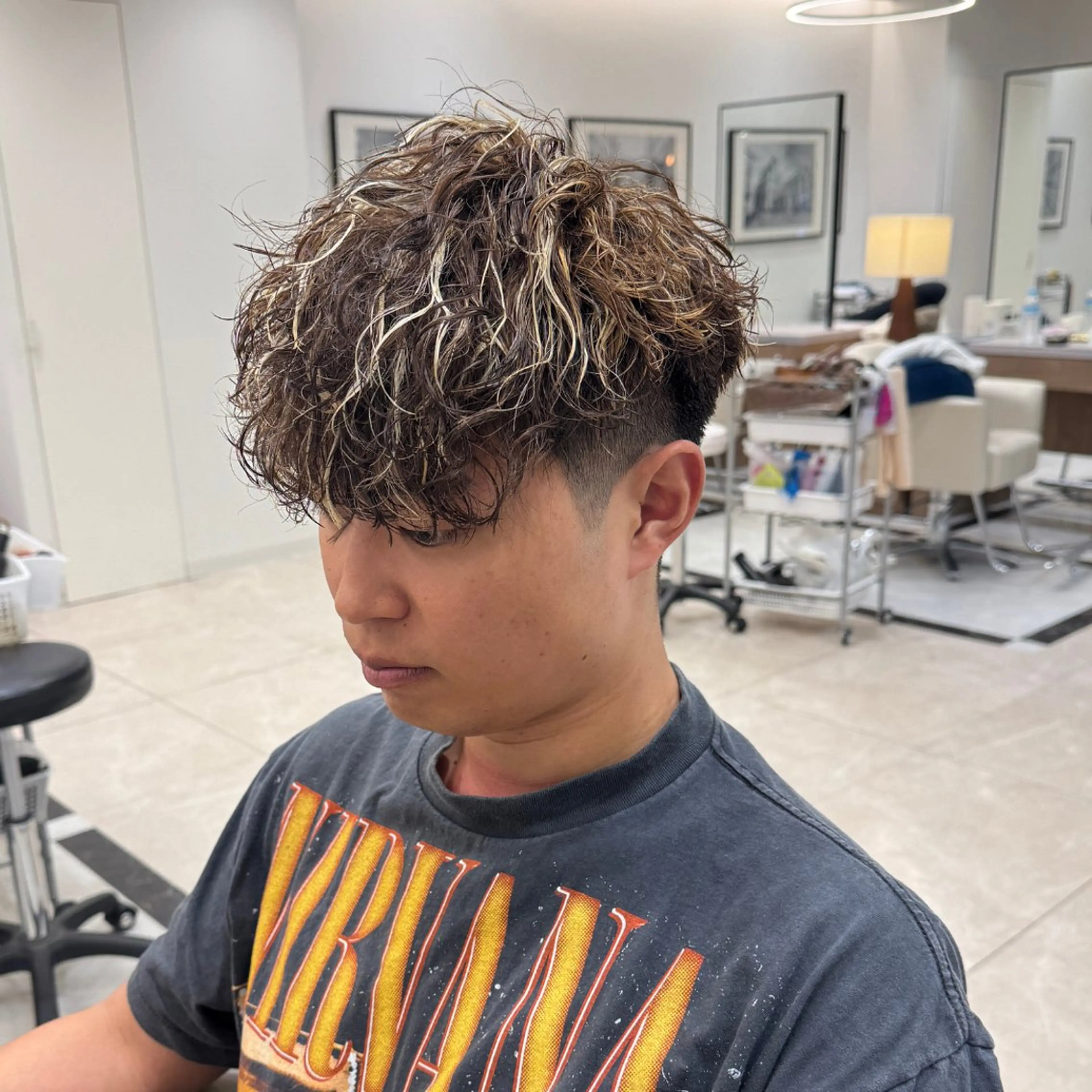 ●メンズカット+スペインカールの写真