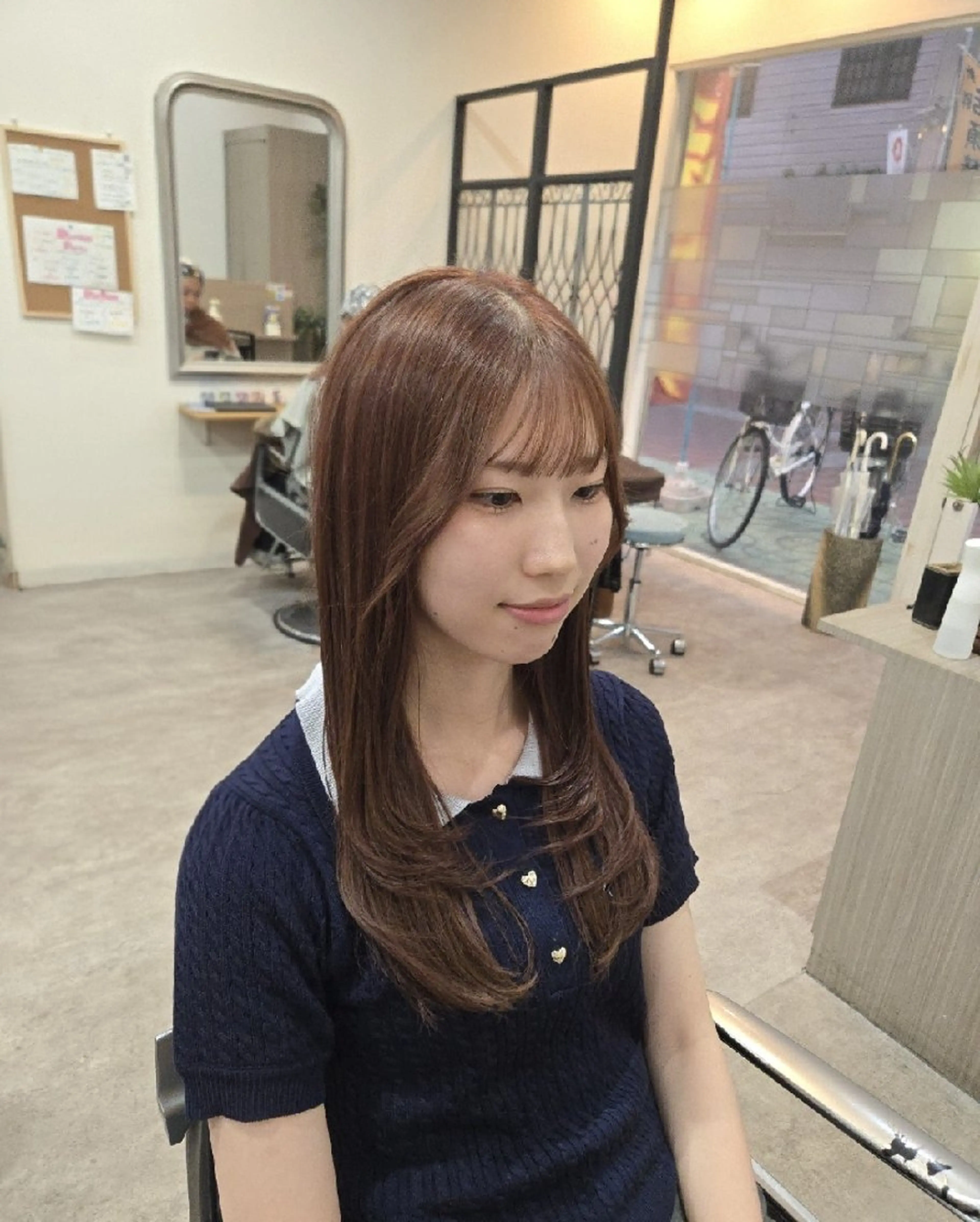 ロング カラー カット ヘアカラー 暖色🍎透明感カラー 🩵小林かりんのヘアスタイル