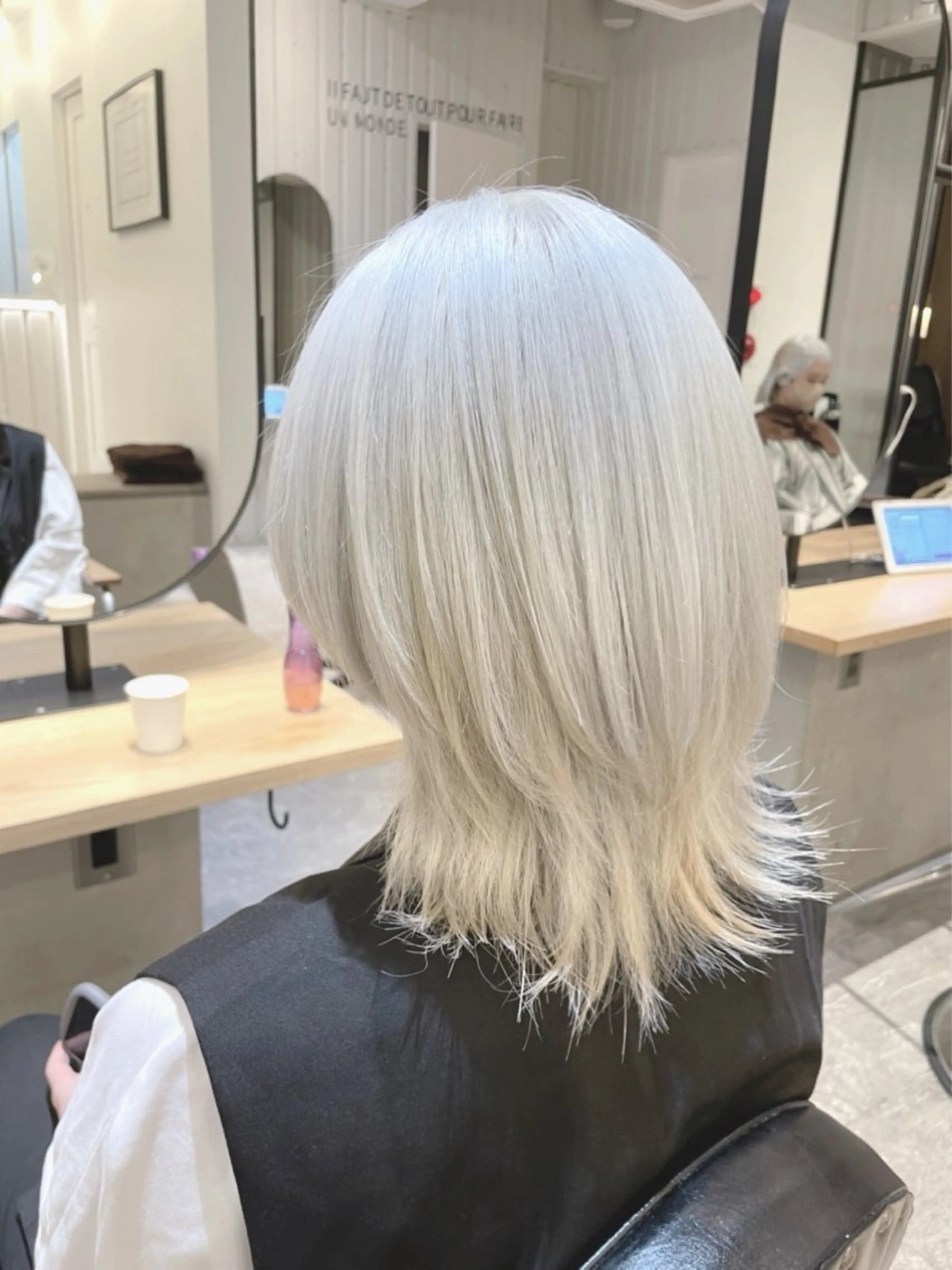 ミディアム La fith hair sept 銀座店所属・KOGA／ パーマモデル募集のヘアスタイル