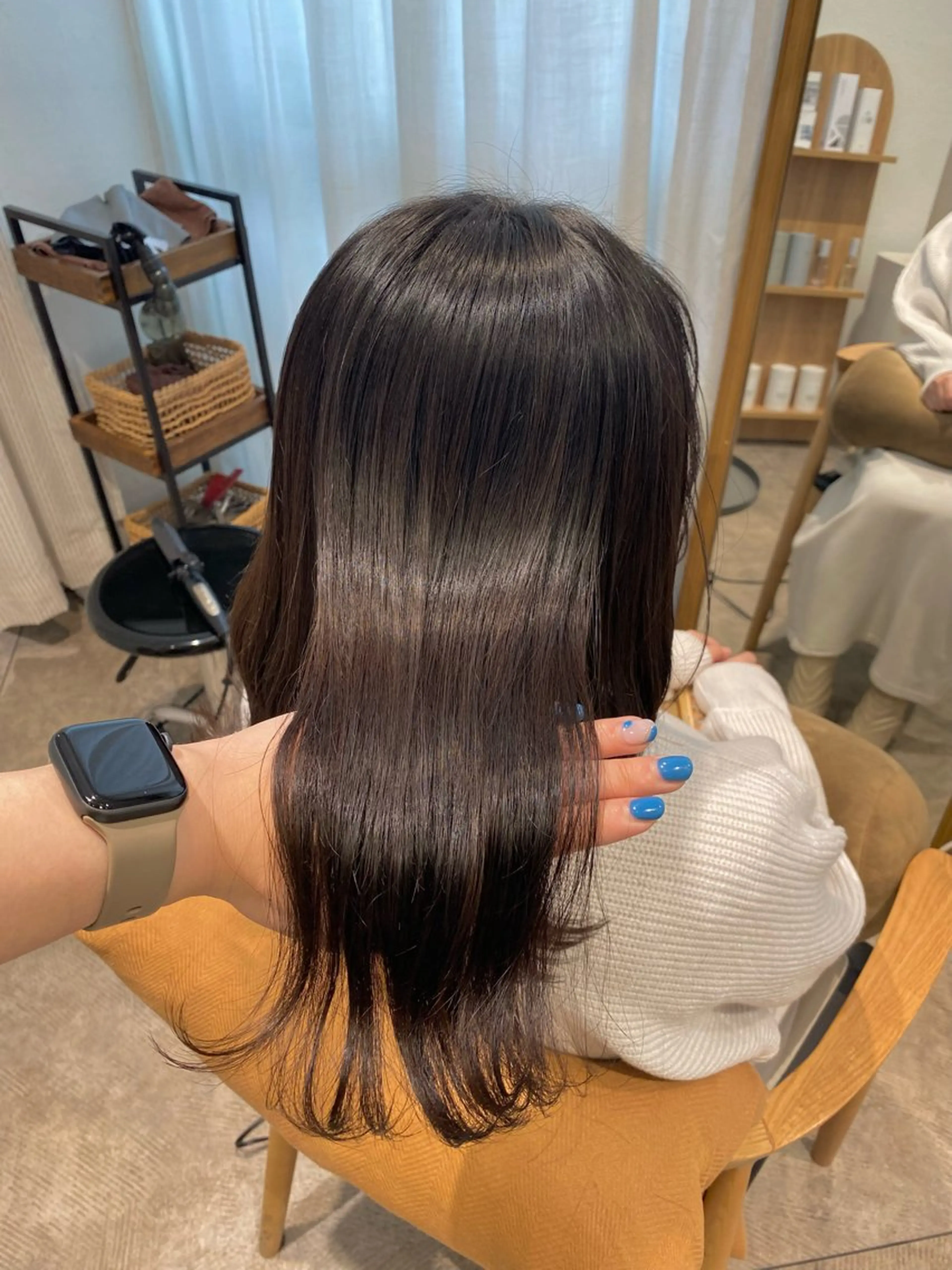 ミディアム カラー カット ヘアカラー 透明感カラー/韓国 ヘア🩶yuri🩵のヘアスタイル