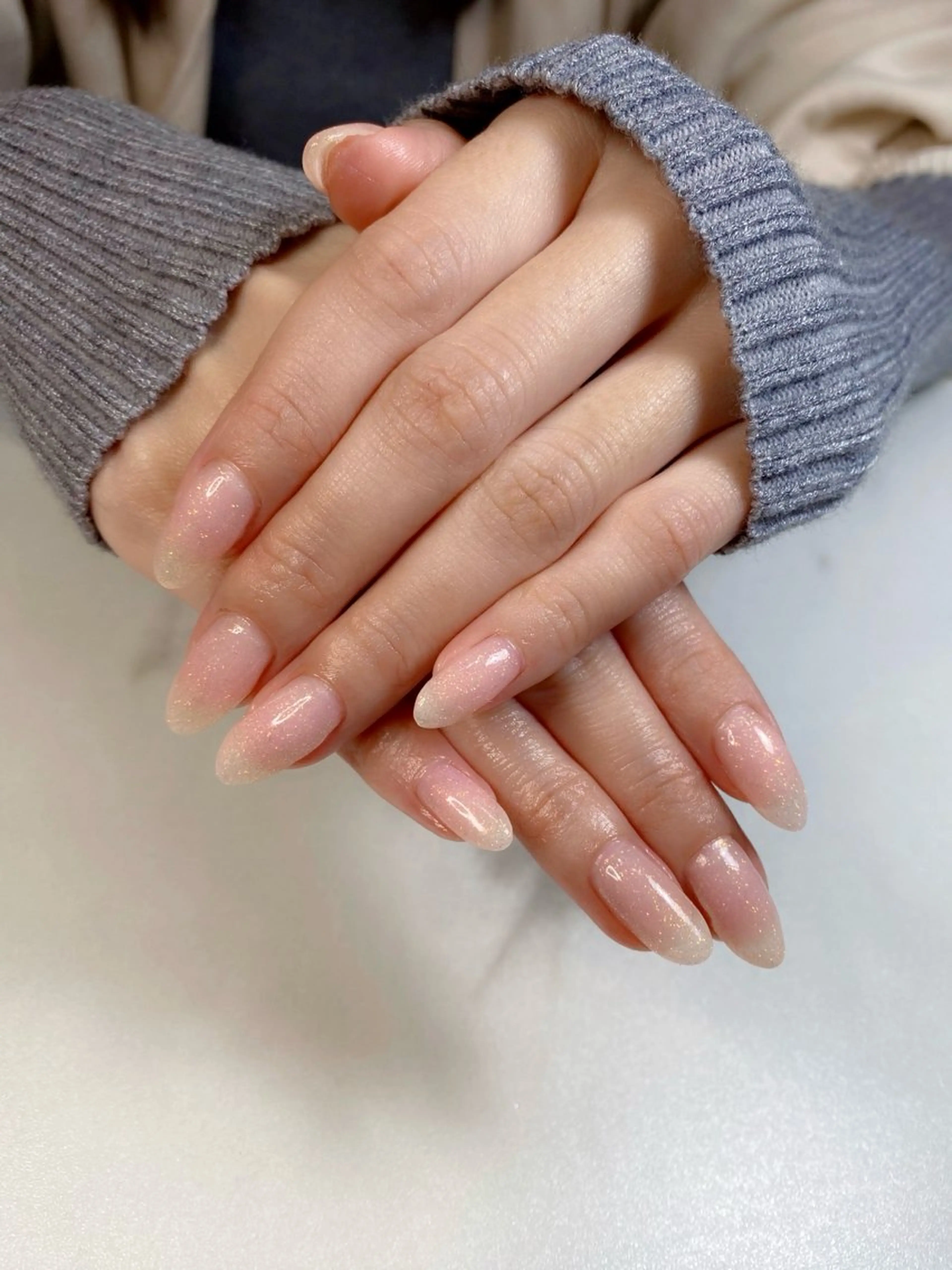 ネイル キラキラネイル ラメ(グリッター) オフィスネイル ワンカラーネイル ピンク ハンドネイル iro+ nailのネイルデザイン