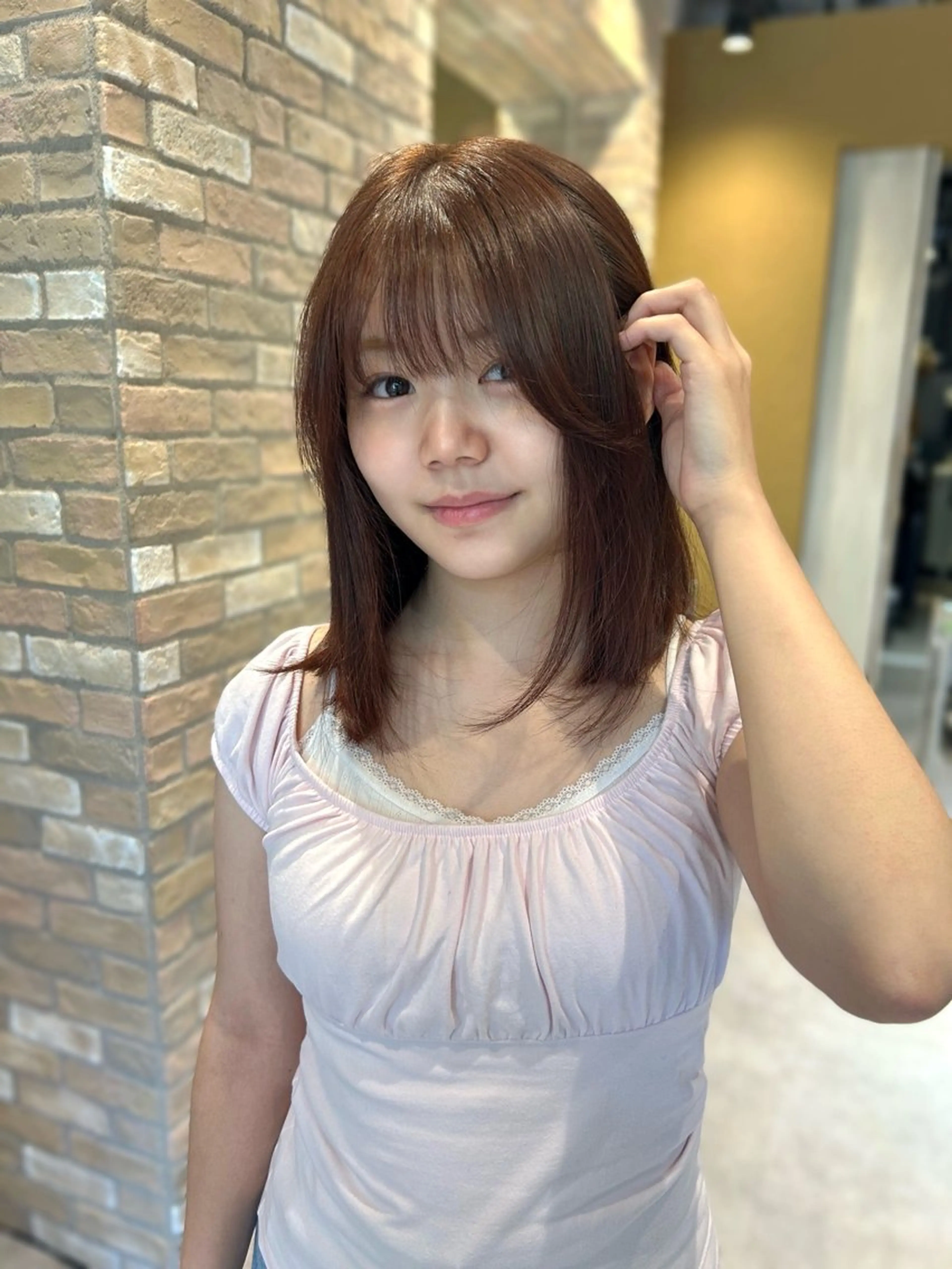 ミディアム カラー ヘアカラー レイヤースタイル COCORO 🎀のヘアスタイル