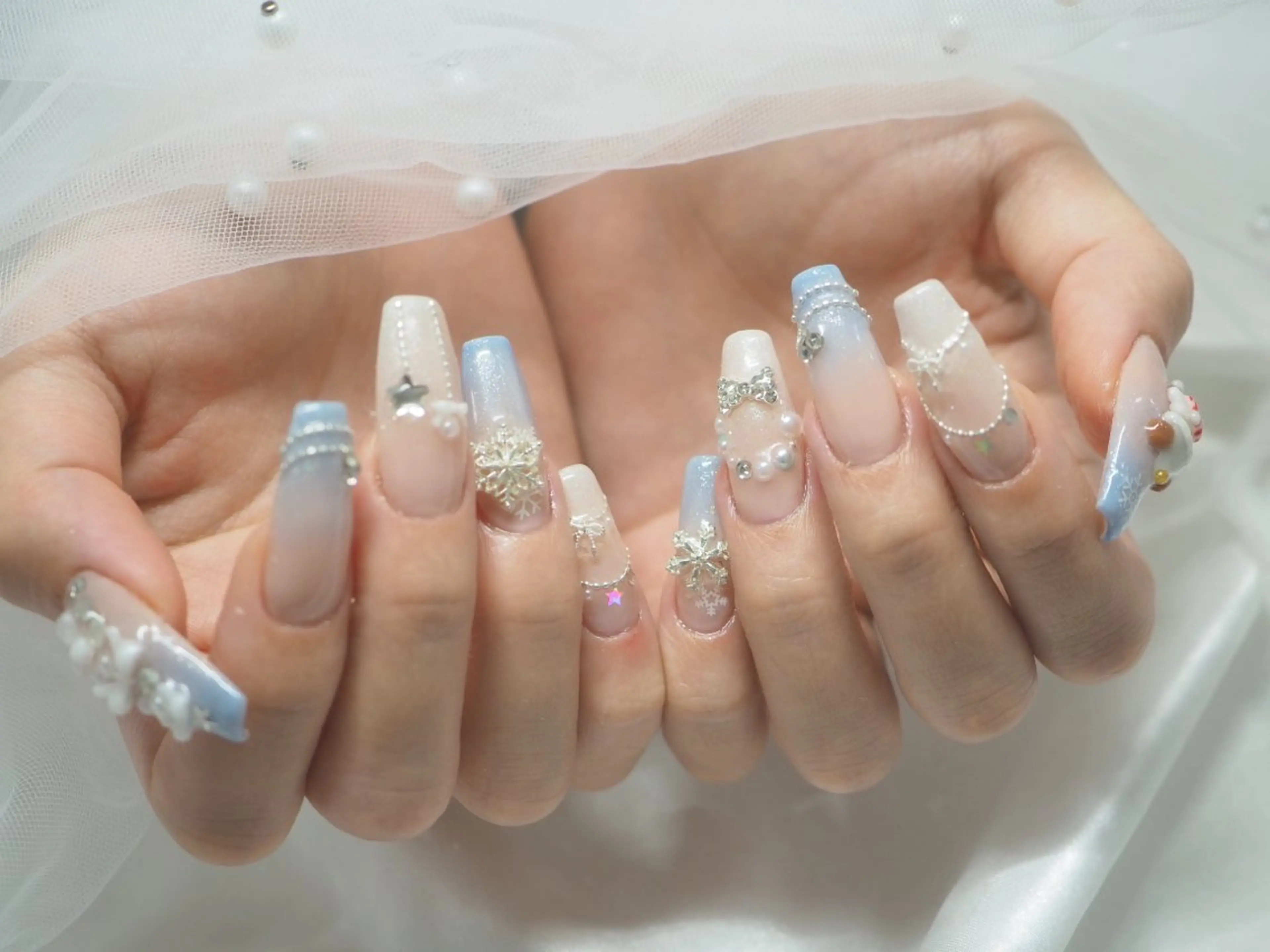 【オフ無し❎長さだし】💙お好きなデザイン💙 (⚠️土日祝＋５５０円)の写真