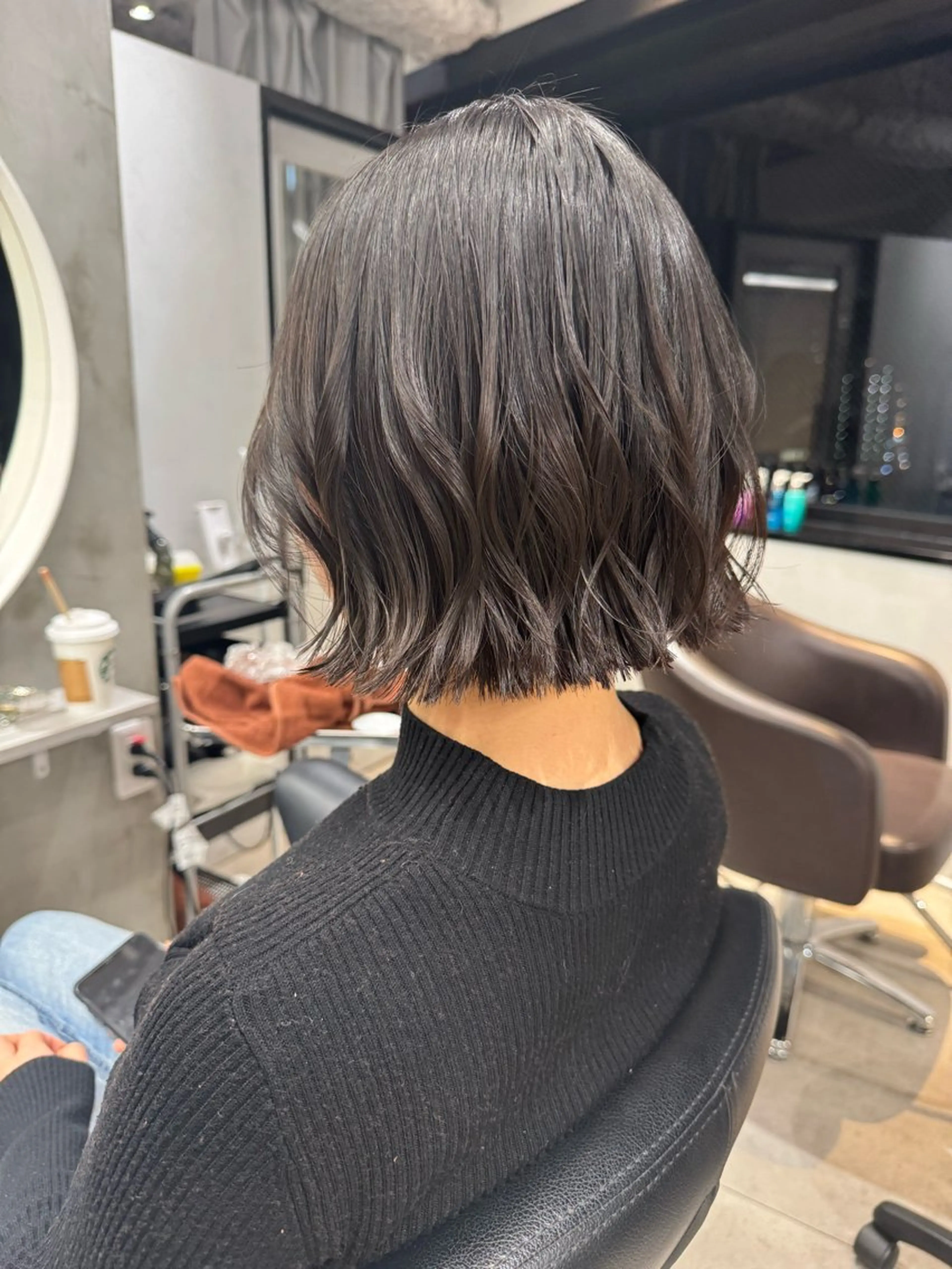 ショート 切りっぱなしボブ ボブ 外ハネヘア カット トリートメント 最高峰ボブ/ 切りっぱなし/田野のヘアスタイル