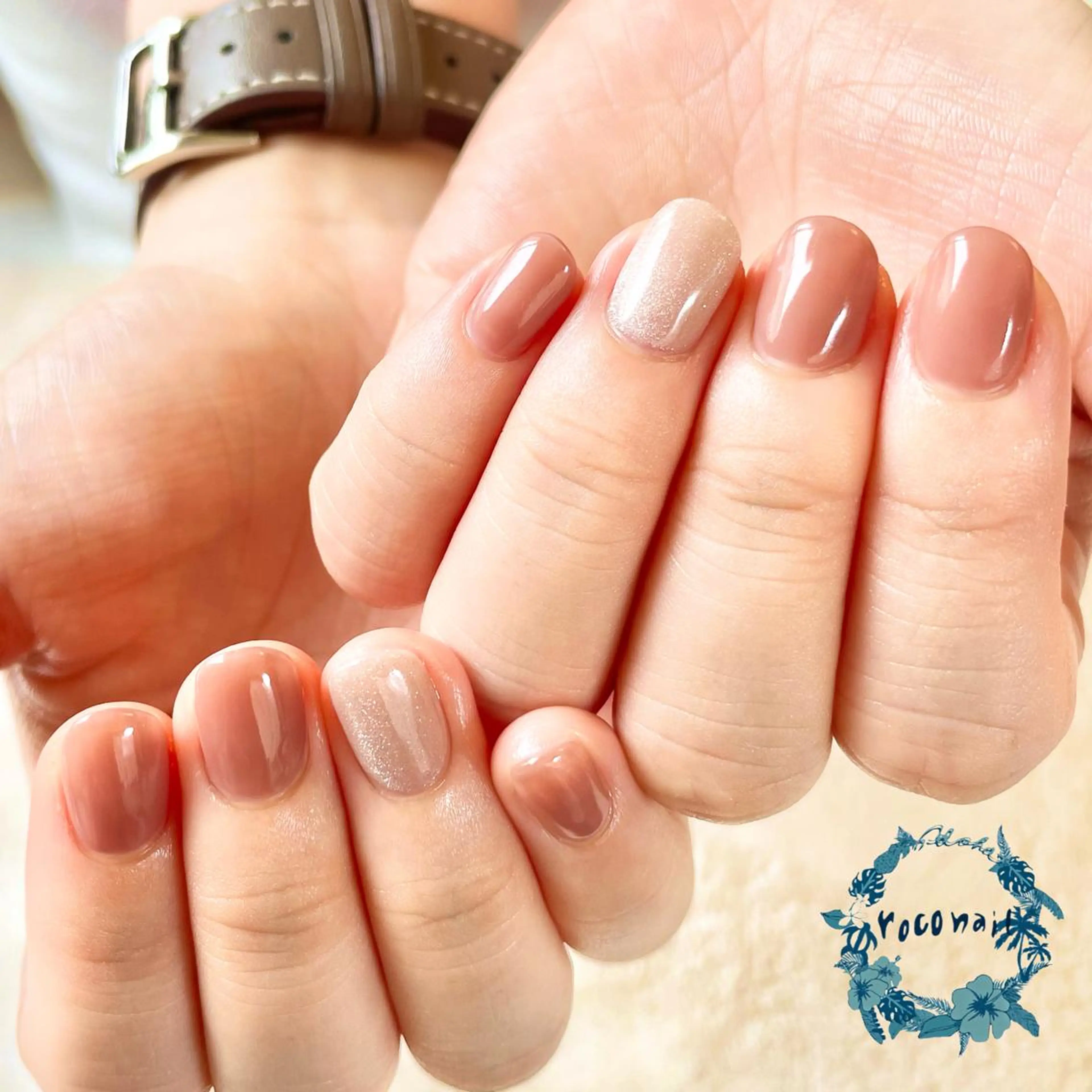 ネイル マグネットネイル ワンカラーネイル ハンドネイル roconail ヒロコのネイルデザイン