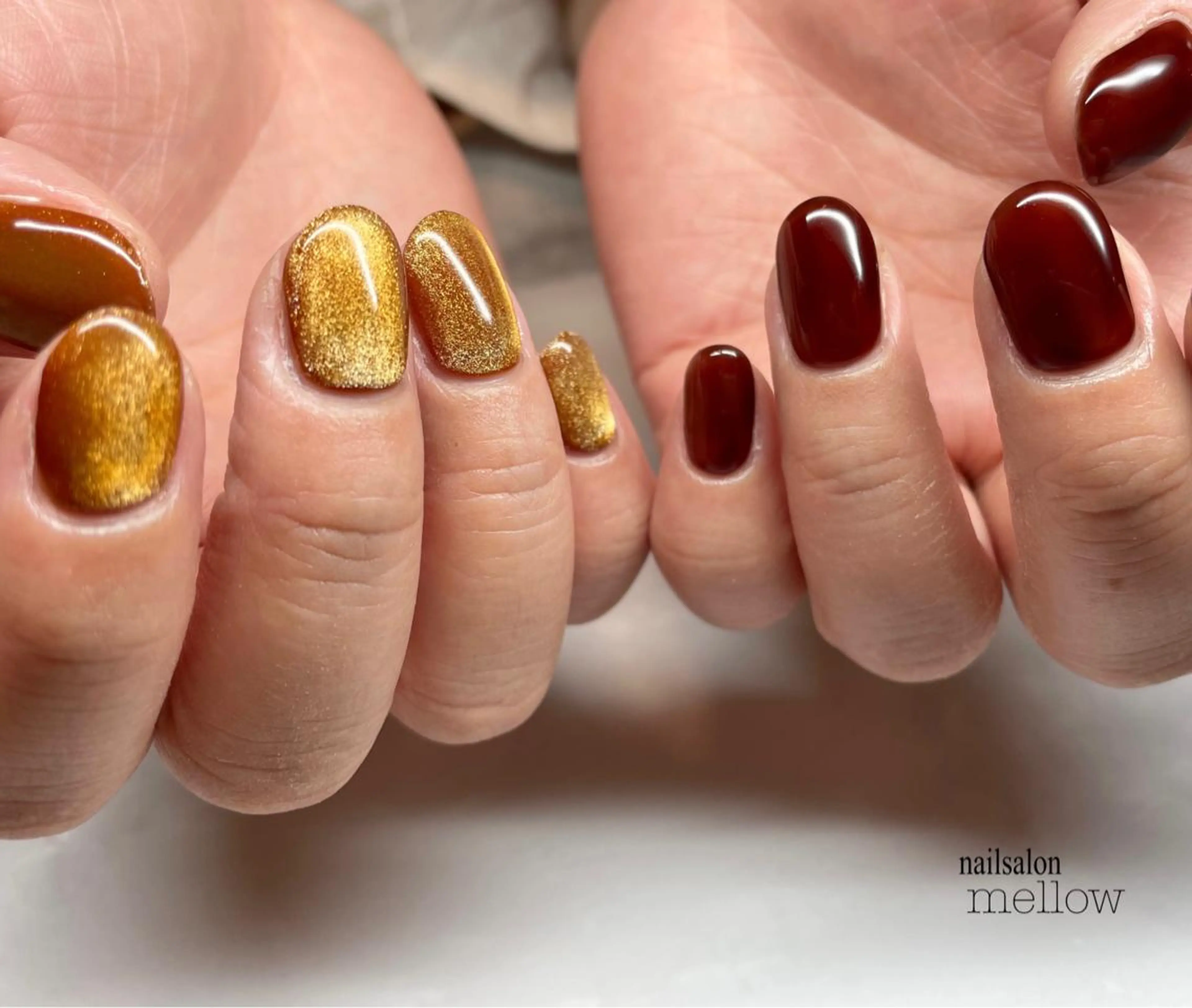 ネイル ボルドー マグネットネイル 大山 浩美のネイルデザイン