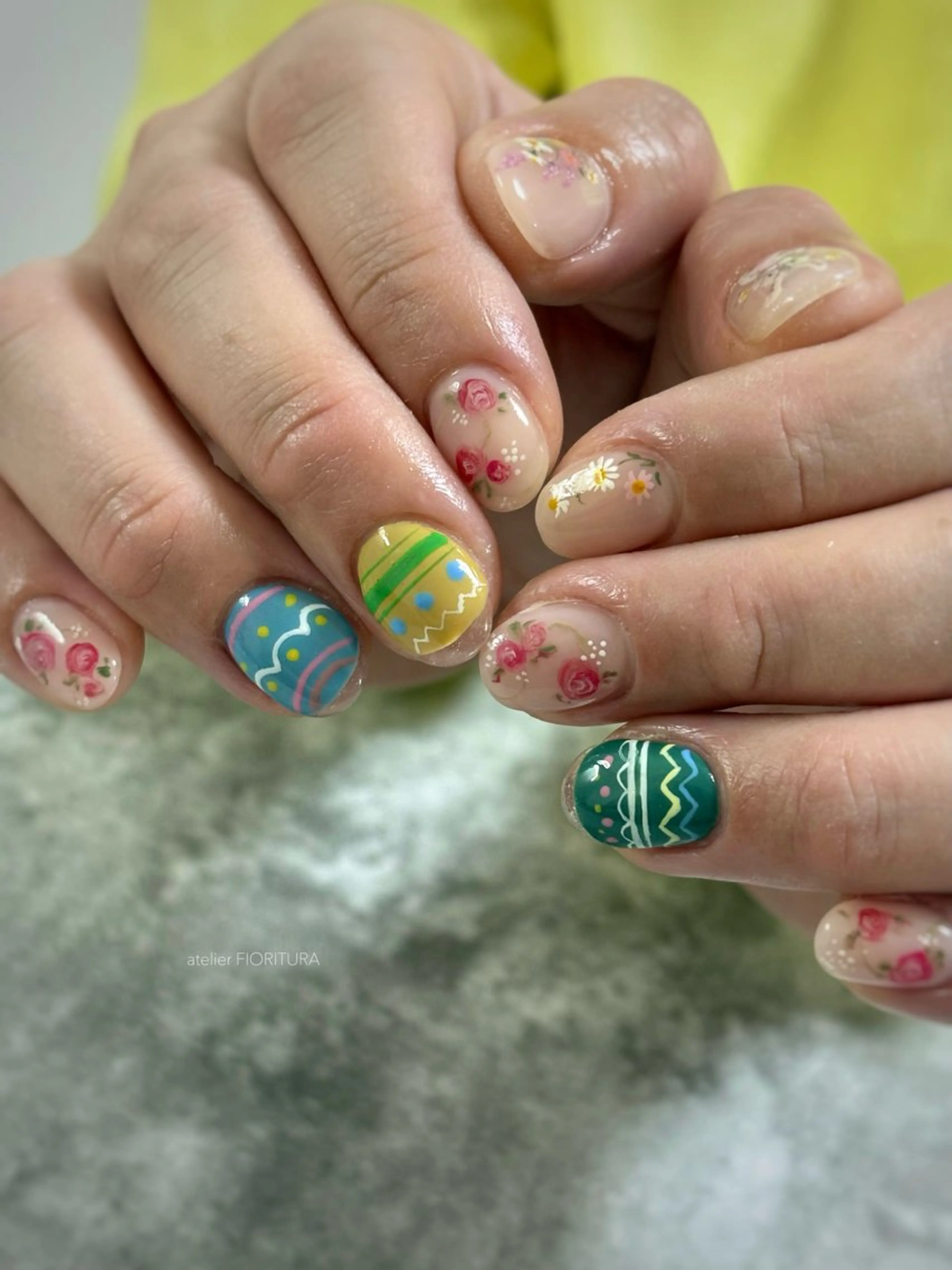 ネイル クリアネイル フレンチネイル ハンドネイル FIORITURA Maikoのネイルデザイン