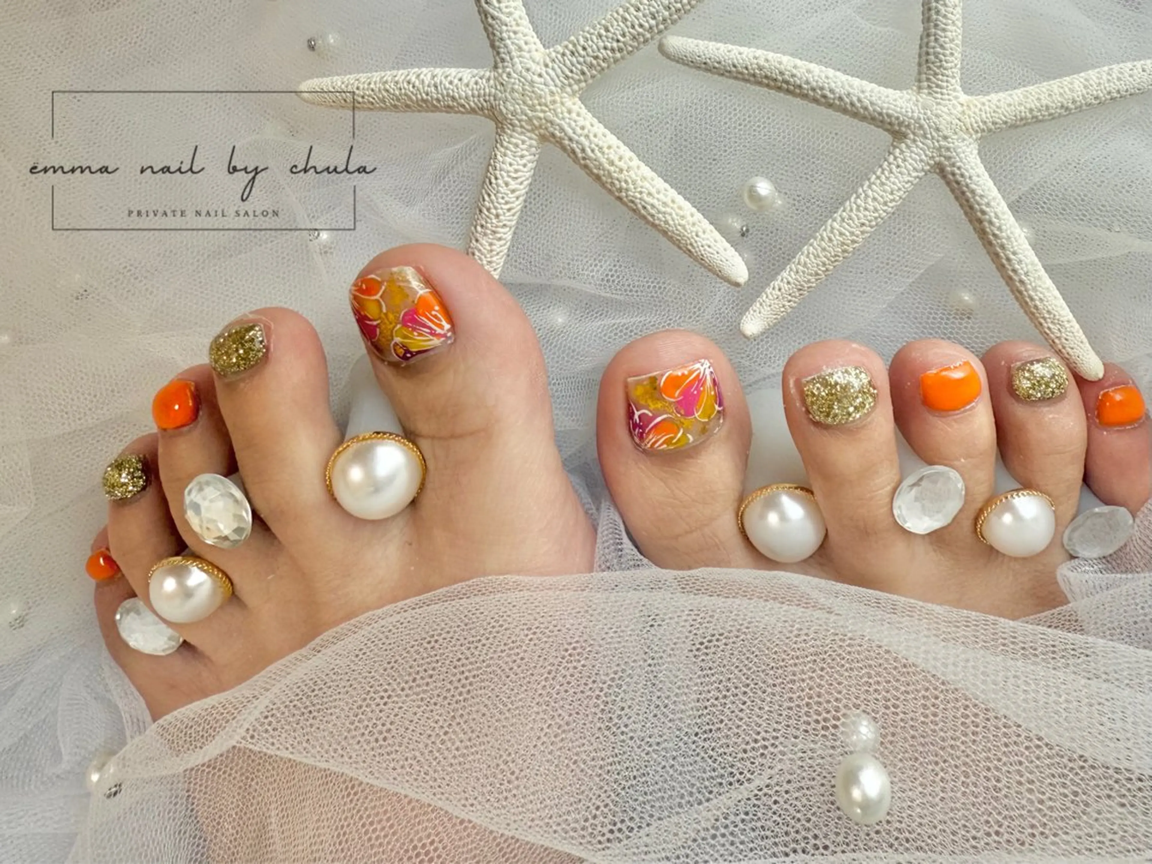 ネイル フットネイル ëmma nail_ by chulaのネイルデザイン