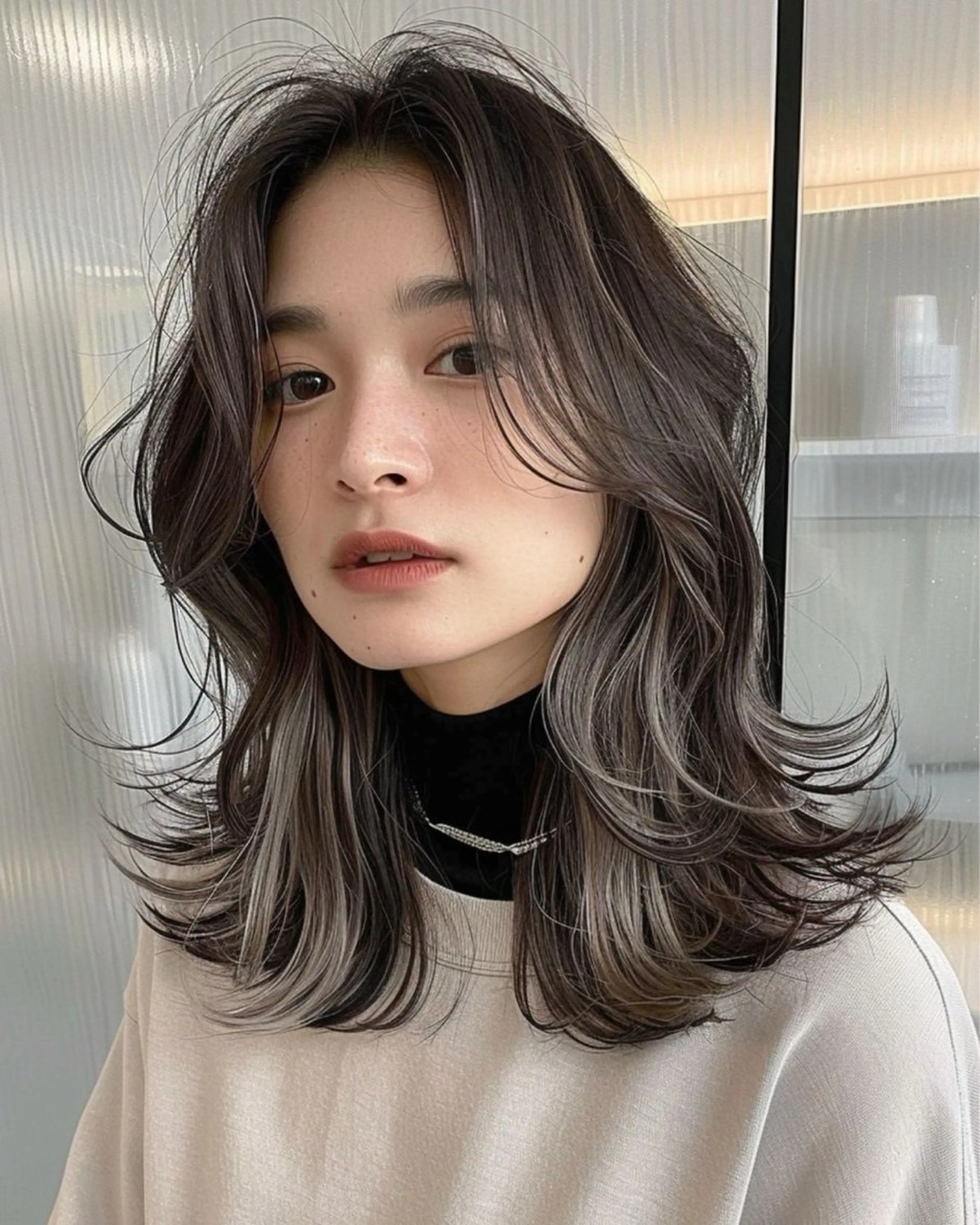 セミロング ☁️透明感カラー× レイヤー ☁️ノアのヘアスタイル