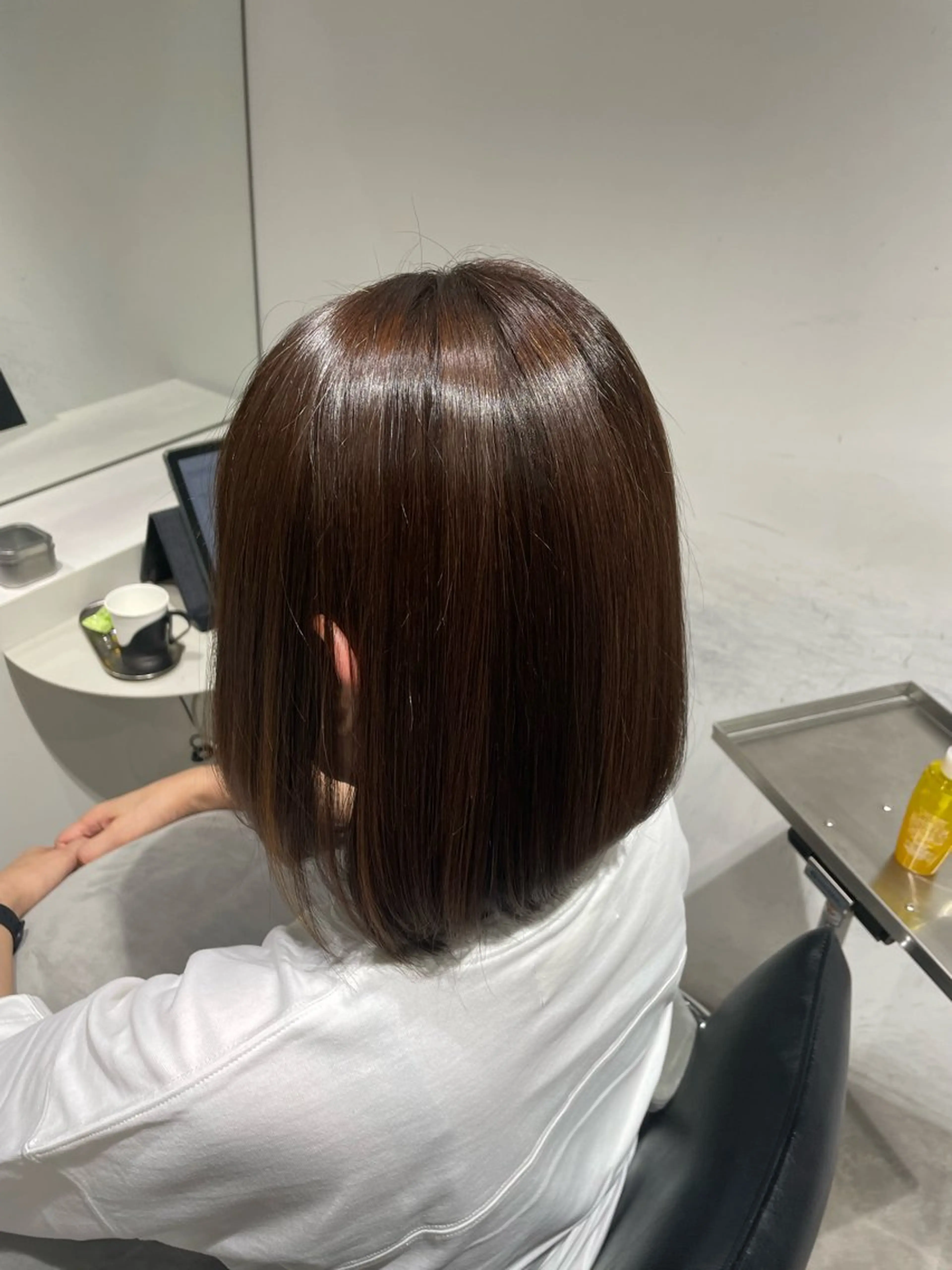 ミディアム カラー トリートメント カット ヘアカラー トリートメント ナカムラ イヅミのヘアスタイル