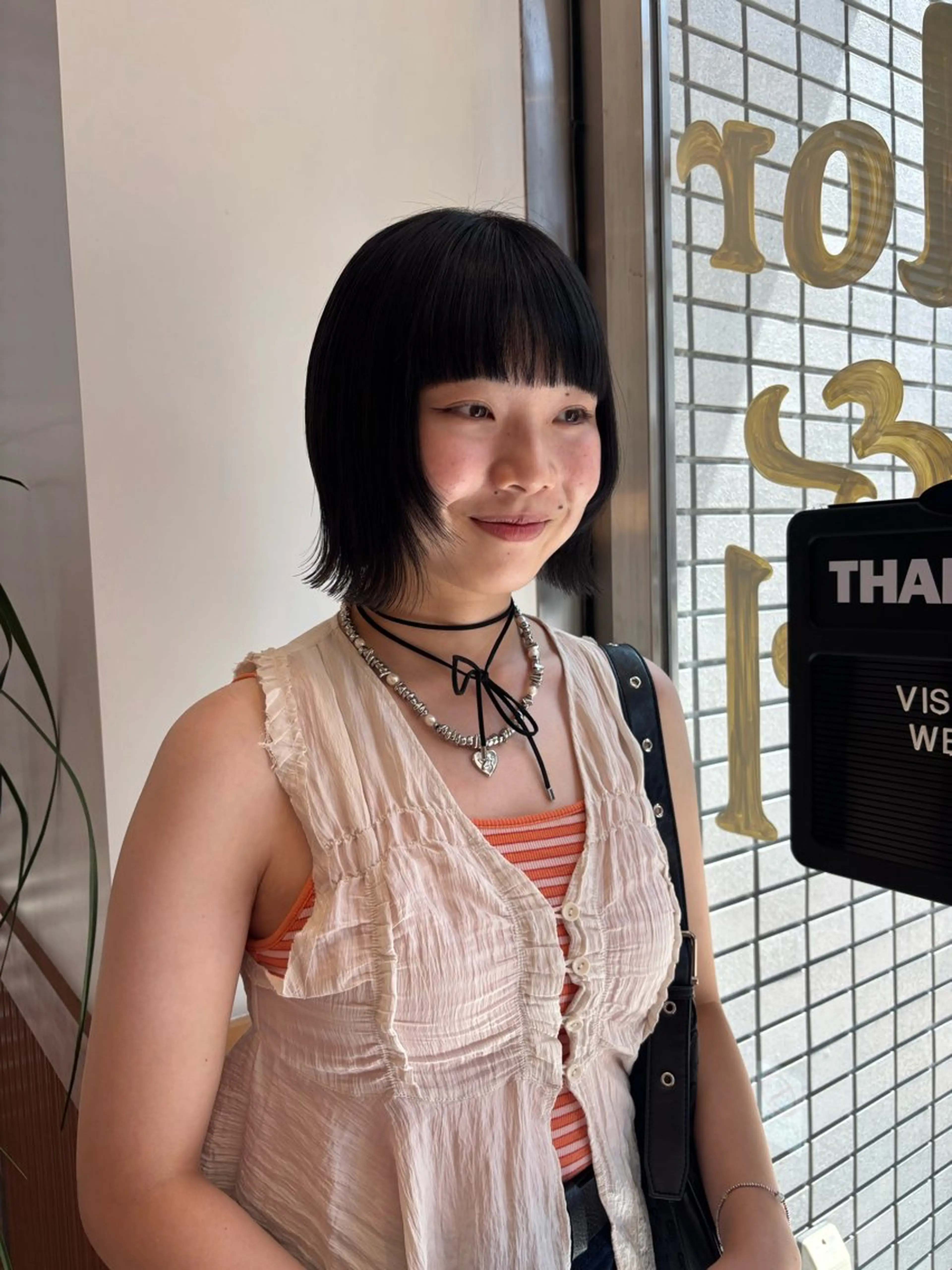 ショート ボブ カット ヘアカラー トリートメント SASAnagano 堀内未梨のヘアスタイル