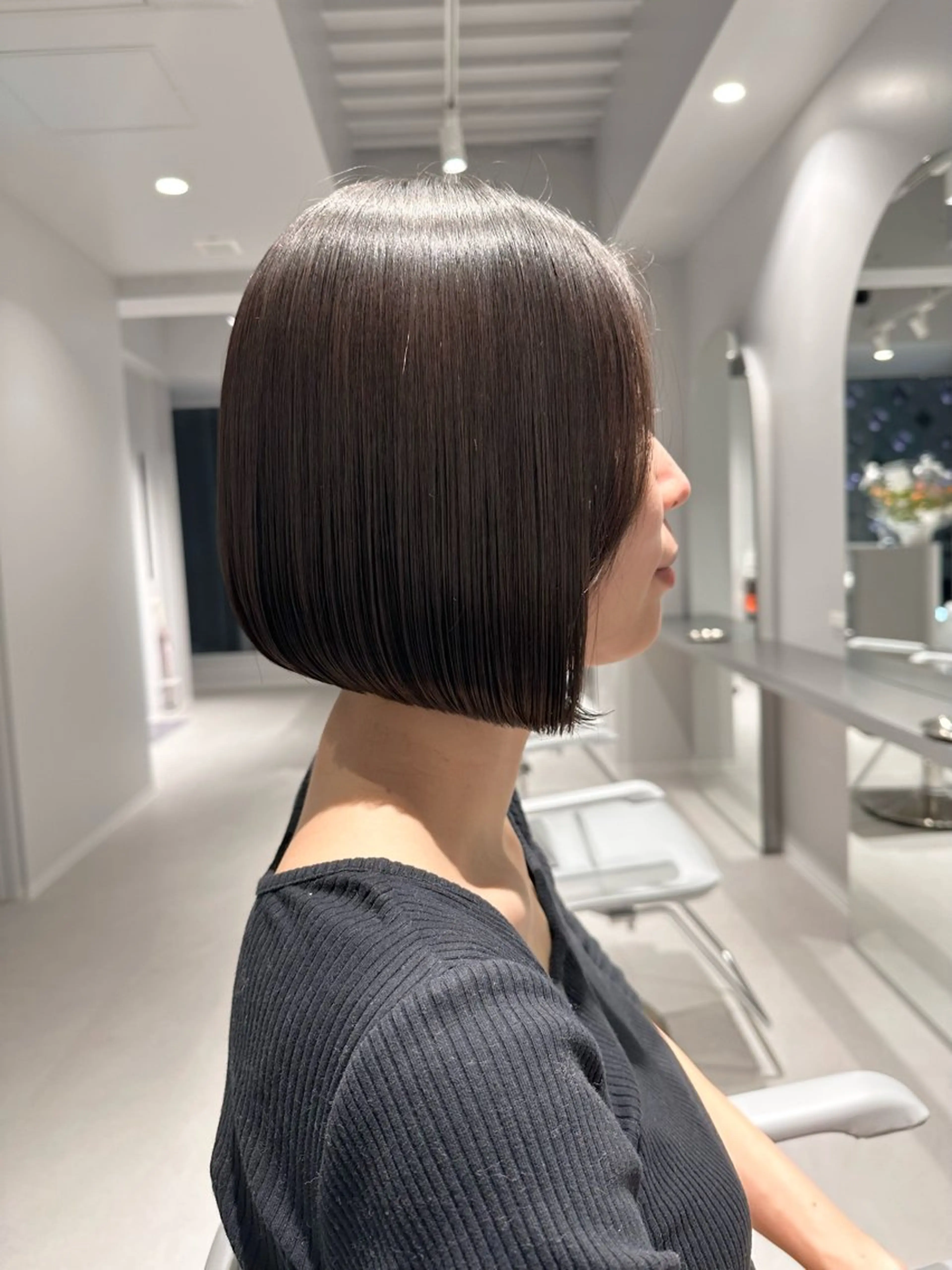 ショート ボブ くせ毛 縮毛矯正 カット ヘアカラー トリートメント 艶レイヤー/艶髪矯正 /ケラトリ/石井のヘアスタイル