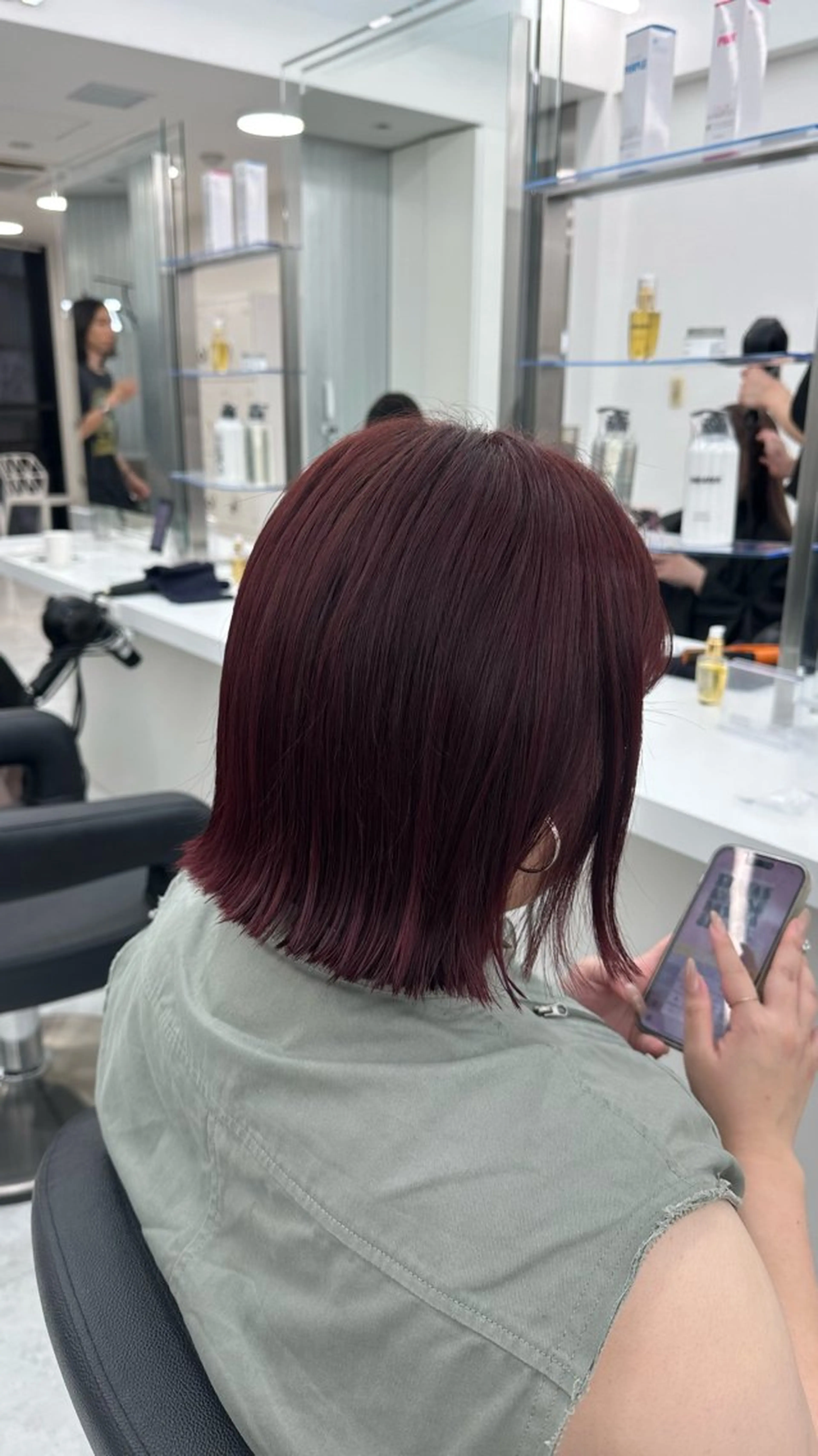 ミディアム カラー ヘアカラー トリートメント ヘッドスパ ヘアセット ガーリーstyle ❤︎misaki🏹のヘアスタイル