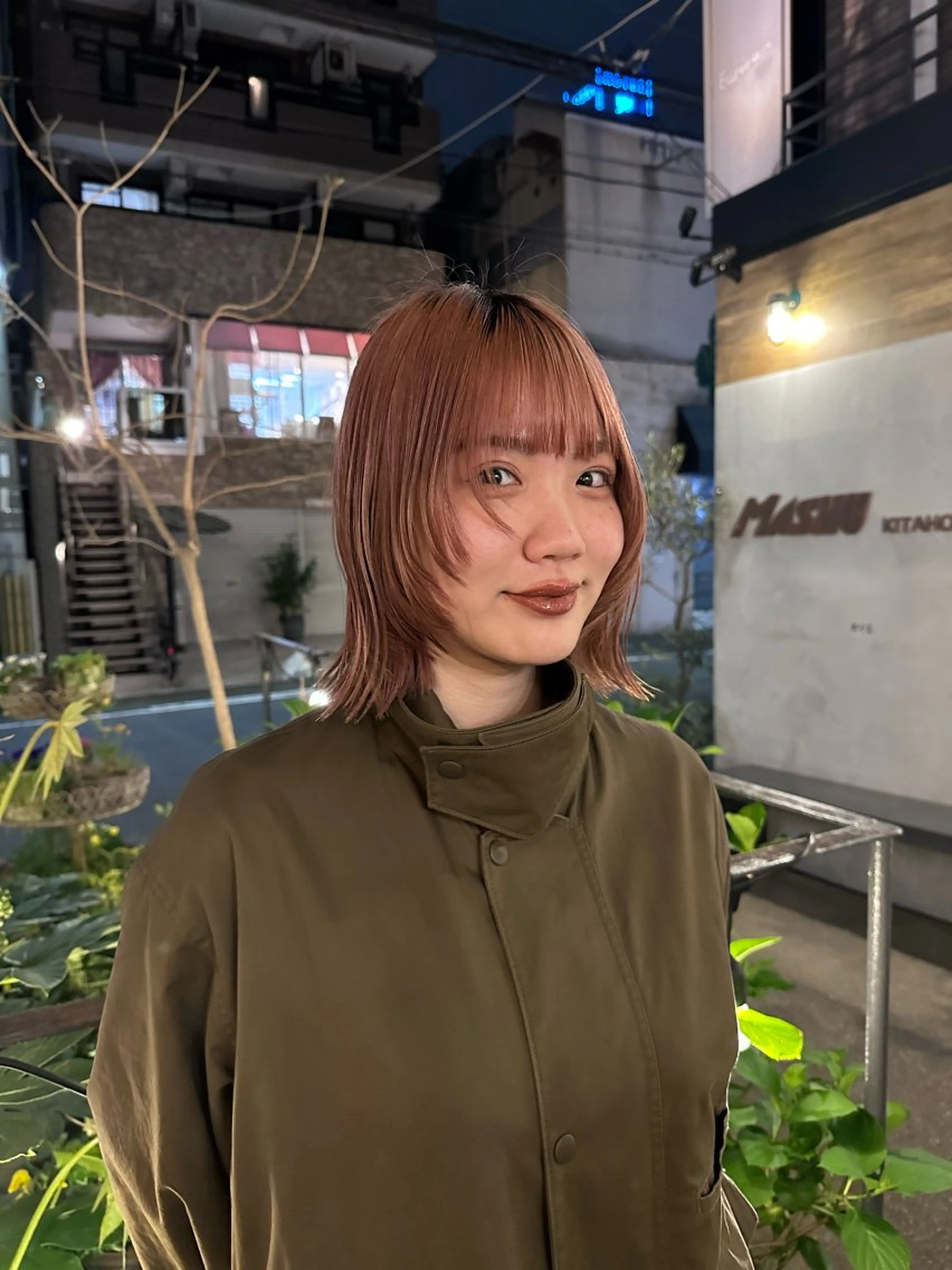 ミディアム ボブレイヤー ボブ 顔まわりレイヤー レイヤーカット 🌈似合わせショート /かりん🌈のヘアスタイル