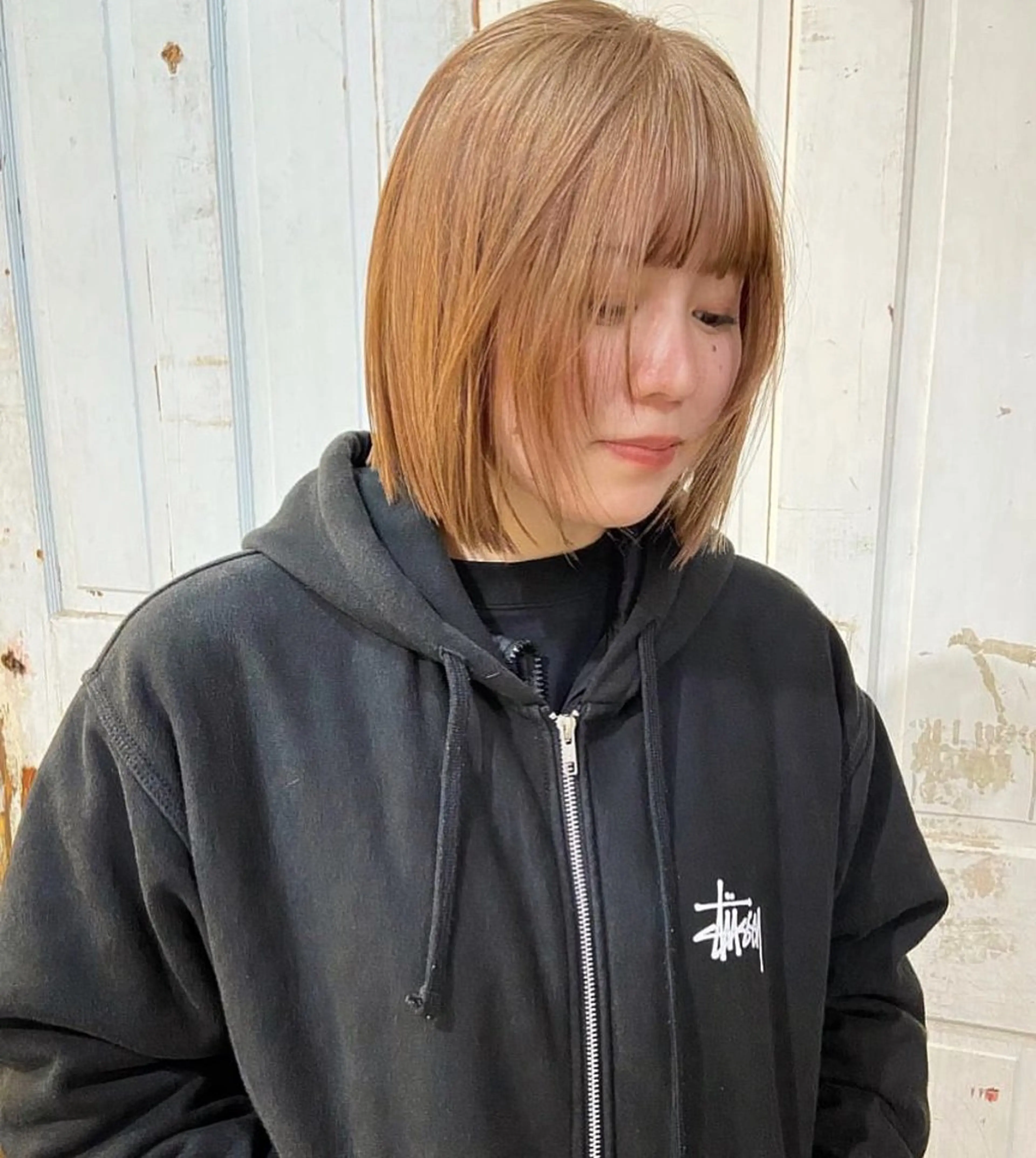 ミディアム カラー ヘアアレンジ ヘアカラー デザインパーマ ハイライトIkumiのヘアスタイル