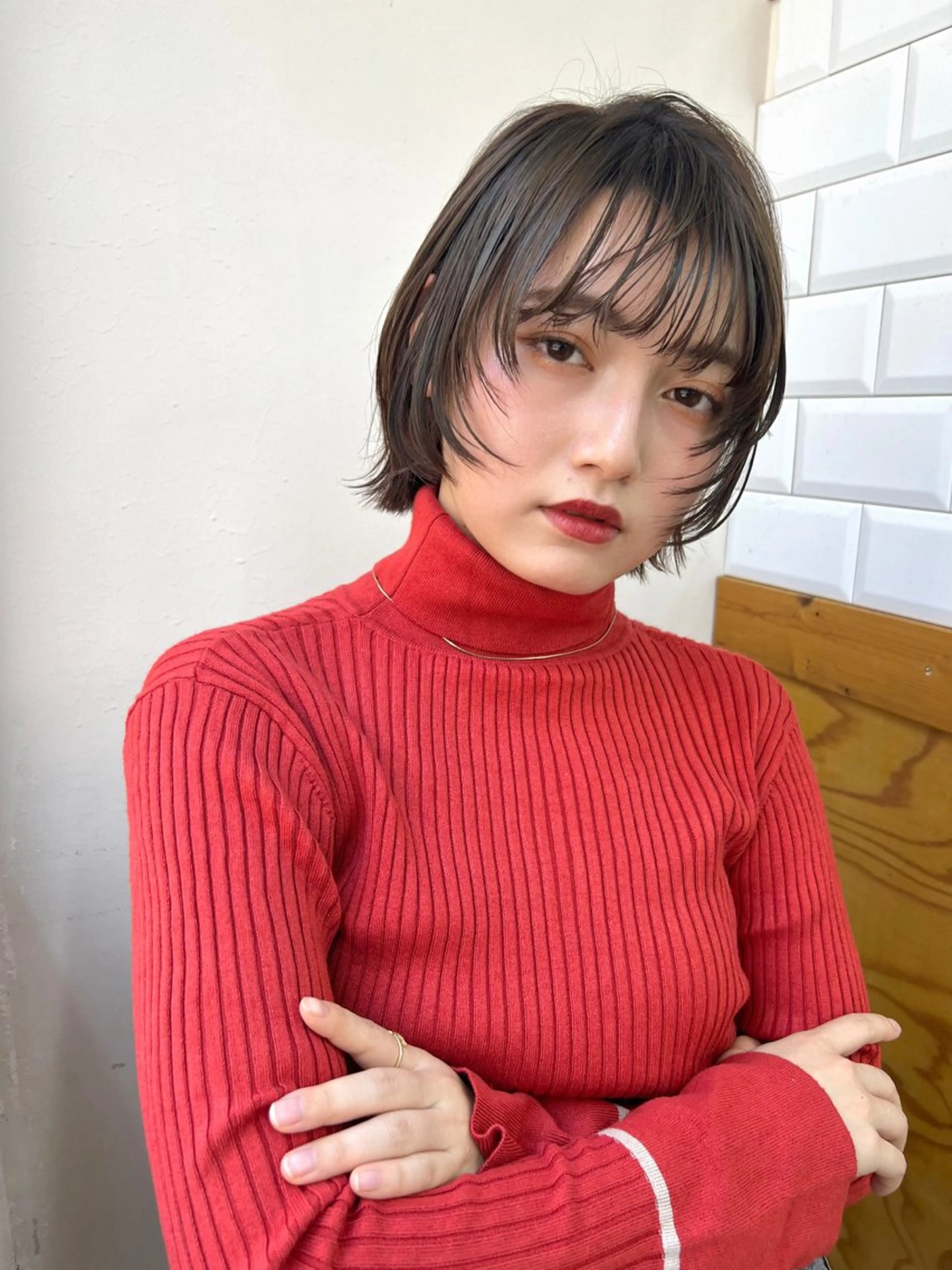 ショート カラー KANA/ボブ/ インナーカラー/艶髪のヘアスタイル