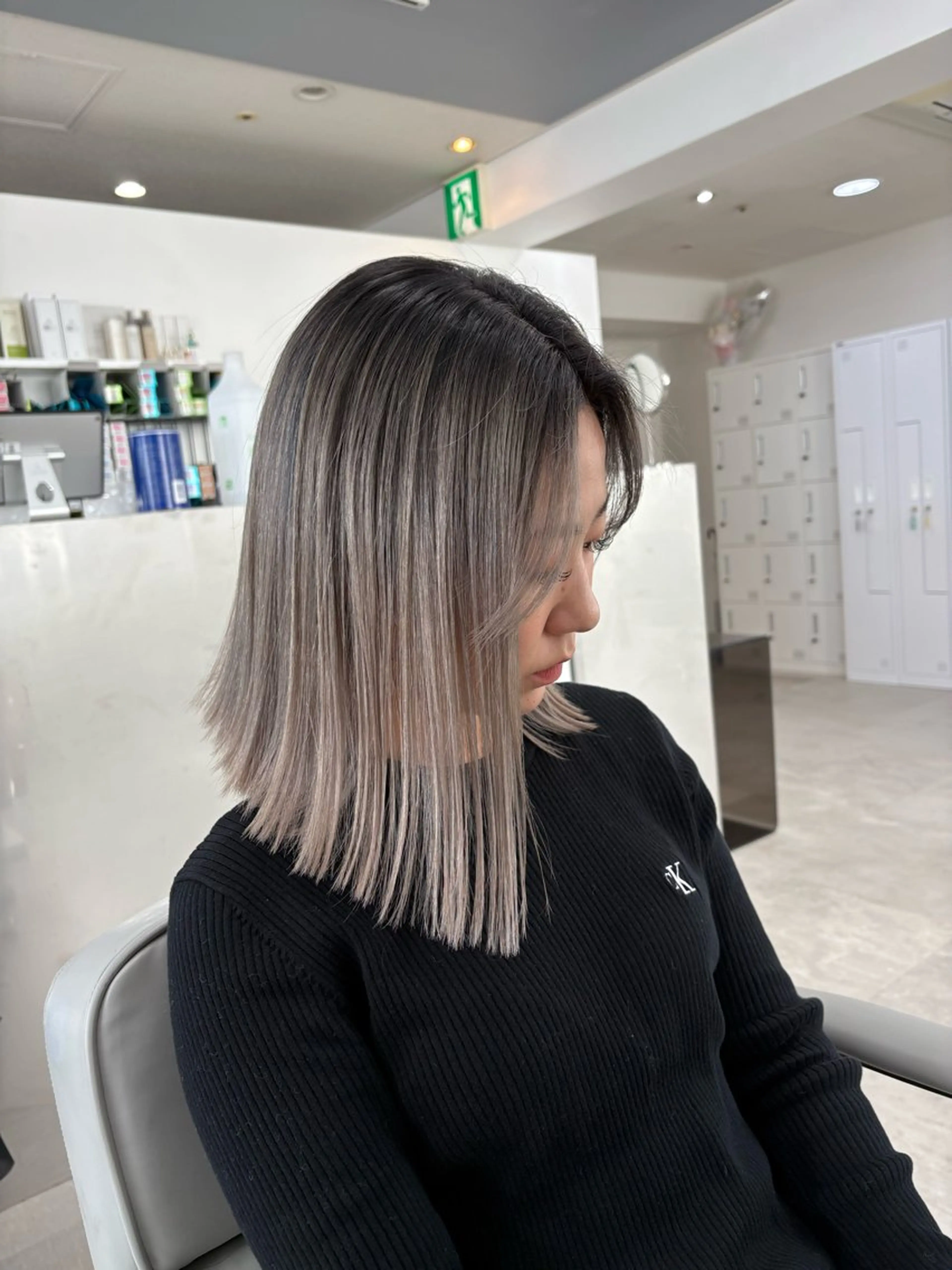 ミディアム ヘアカラー ブリーチ/ゆうと /バレイヤージュのヘアスタイル