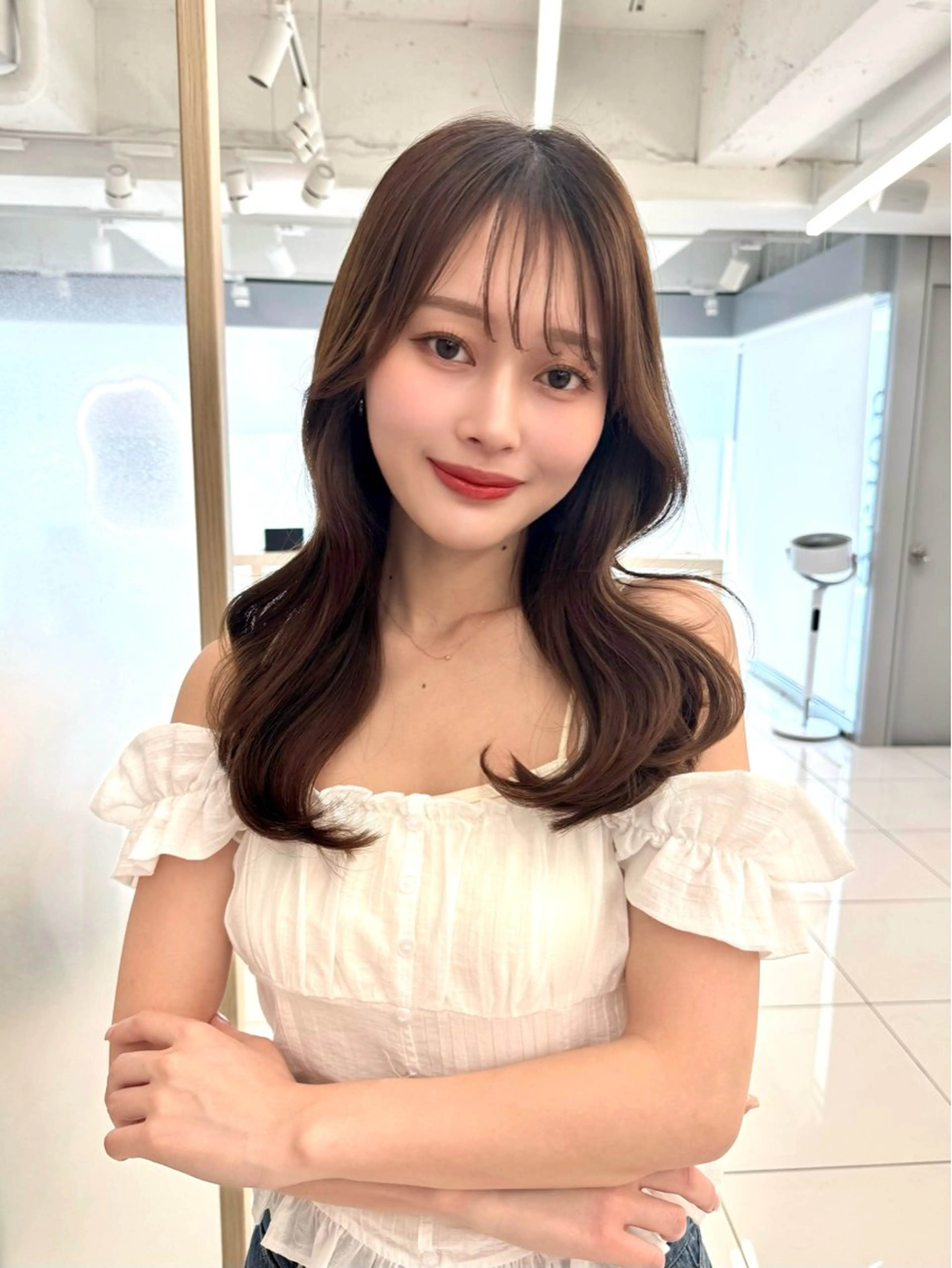 セミロング 顔周り🇰🇷韓国 レイヤー/いづみ💞のヘアスタイル