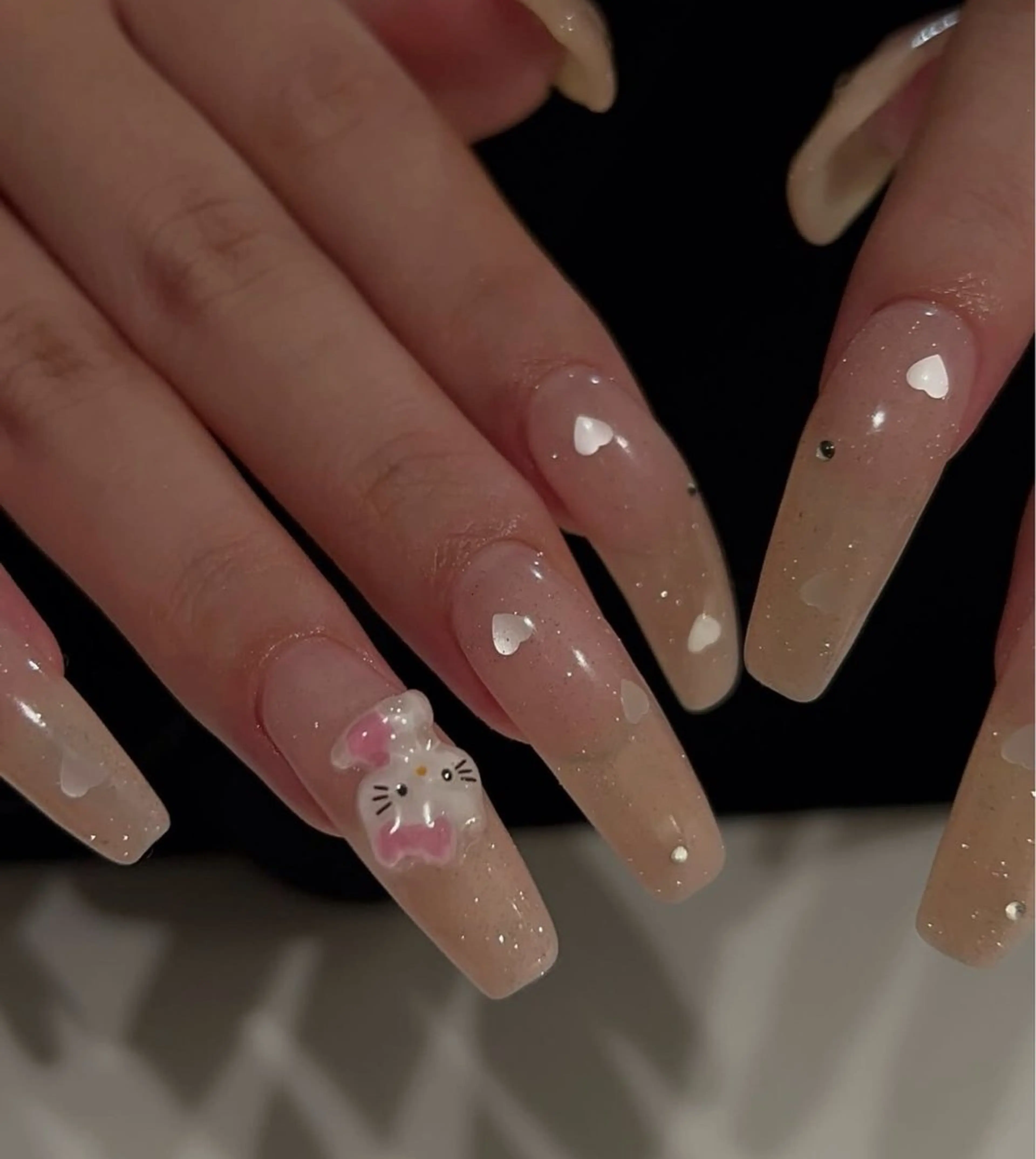 ネイル 長さ出し グラデーション キラキラネイル 韓国ネイル ラメ(グリッター) ハンドネイル ハンドケア Chisa Nail Studio所属・チ サのネイルデザイン