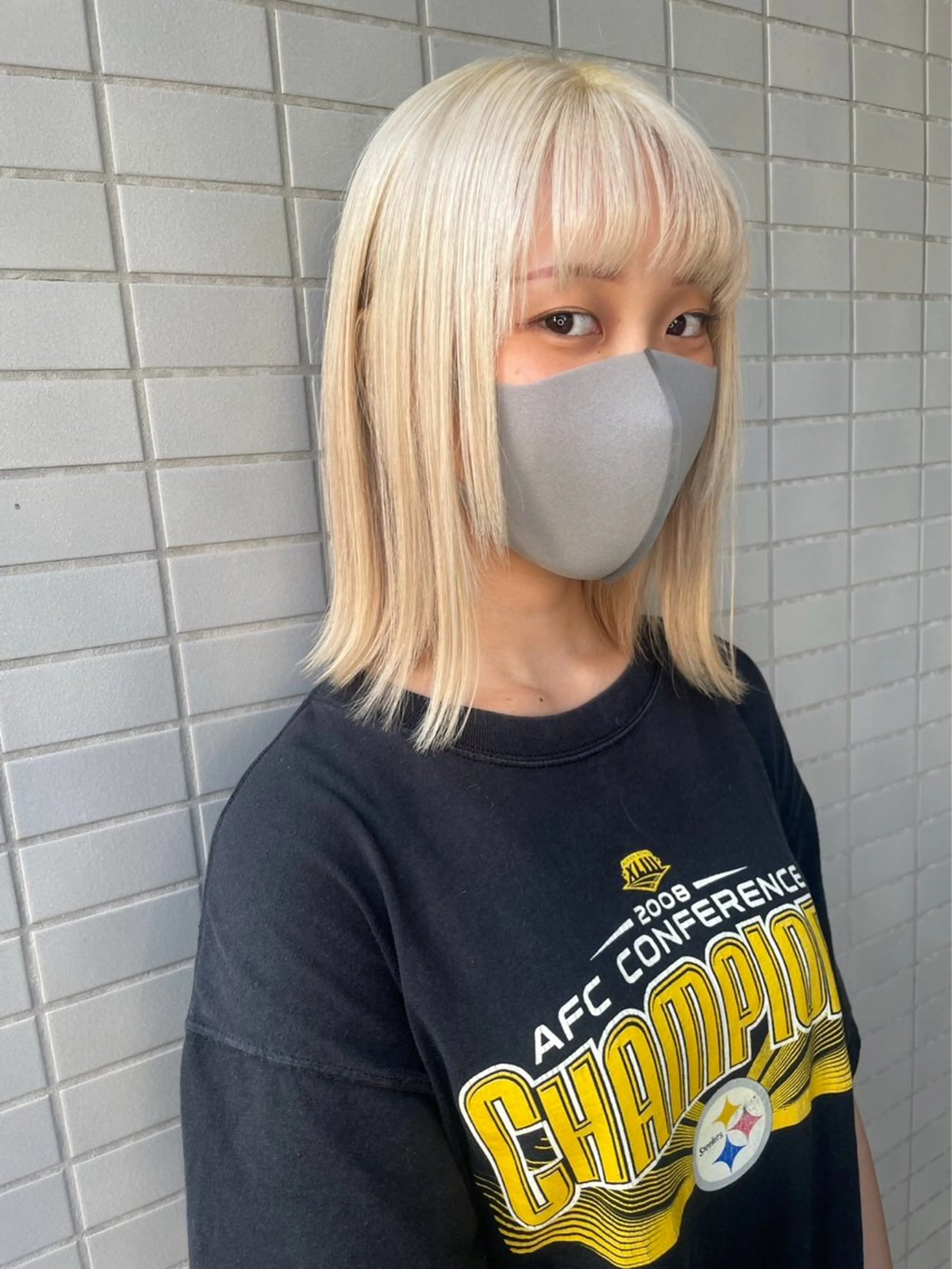 ミディアム ボブ ANNDER所属・遠藤惟斗/自由が丘/ 透明感カラー/パーマのヘアスタイル