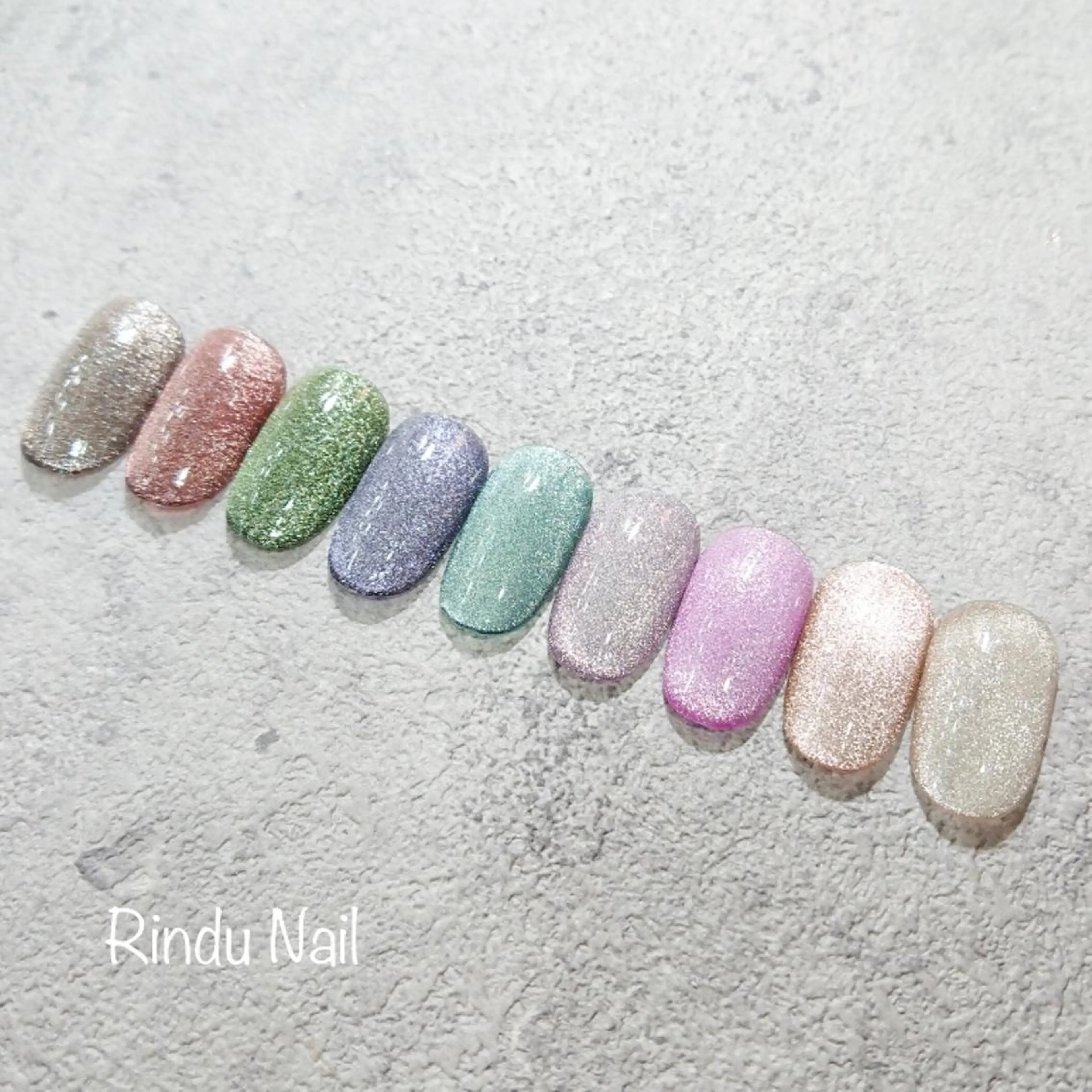 ネイル マグネットネイル ハンドネイル Rindu Nail 名駅miniのネイルデザイン