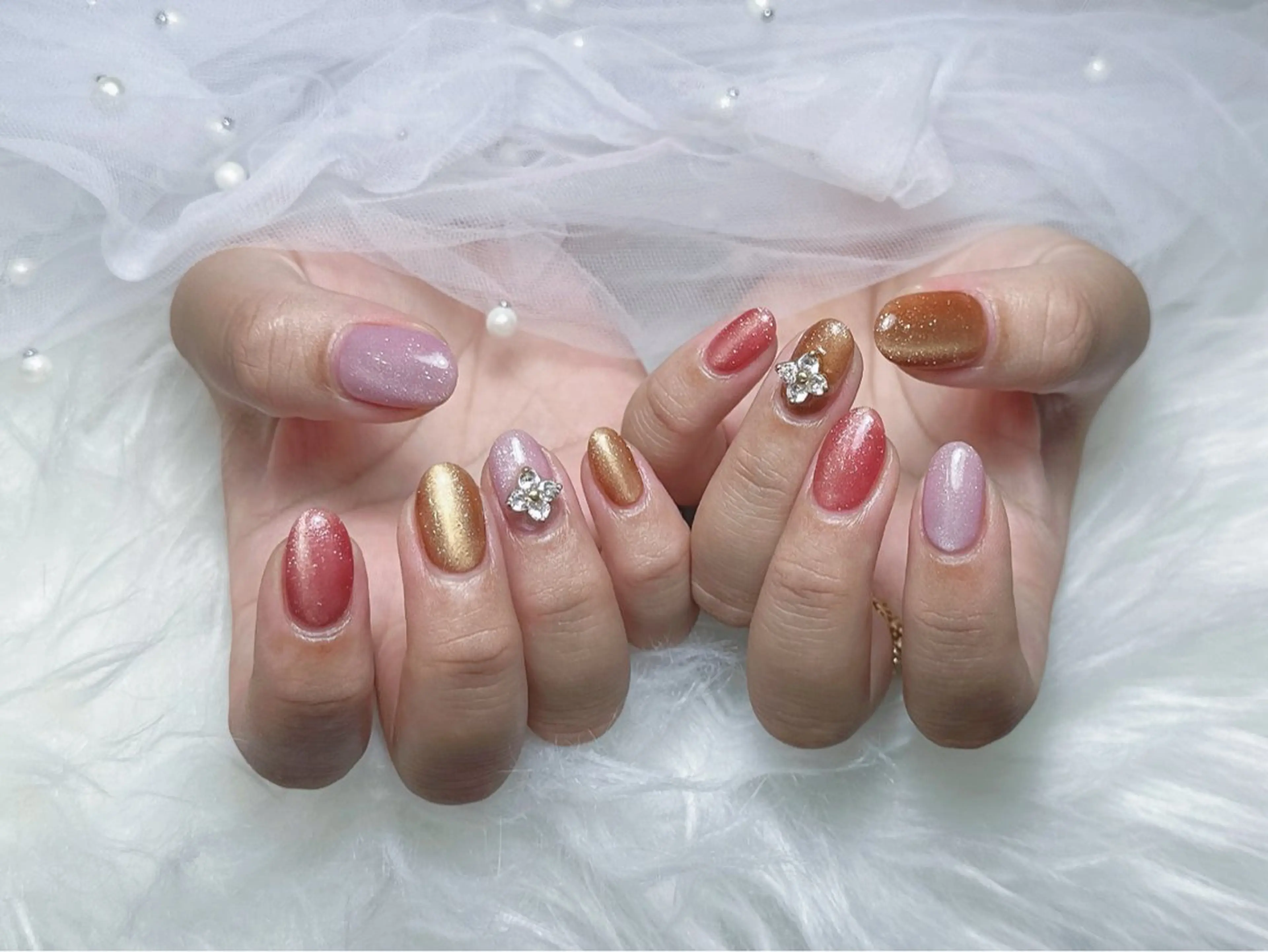 ネイル ハンドネイル 【Eclat ｴｸﾗ】nail＆beauty所属・Eclat〔ｴｸﾗ〕 MOEKA𝜗𝜚*のネイルデザイン