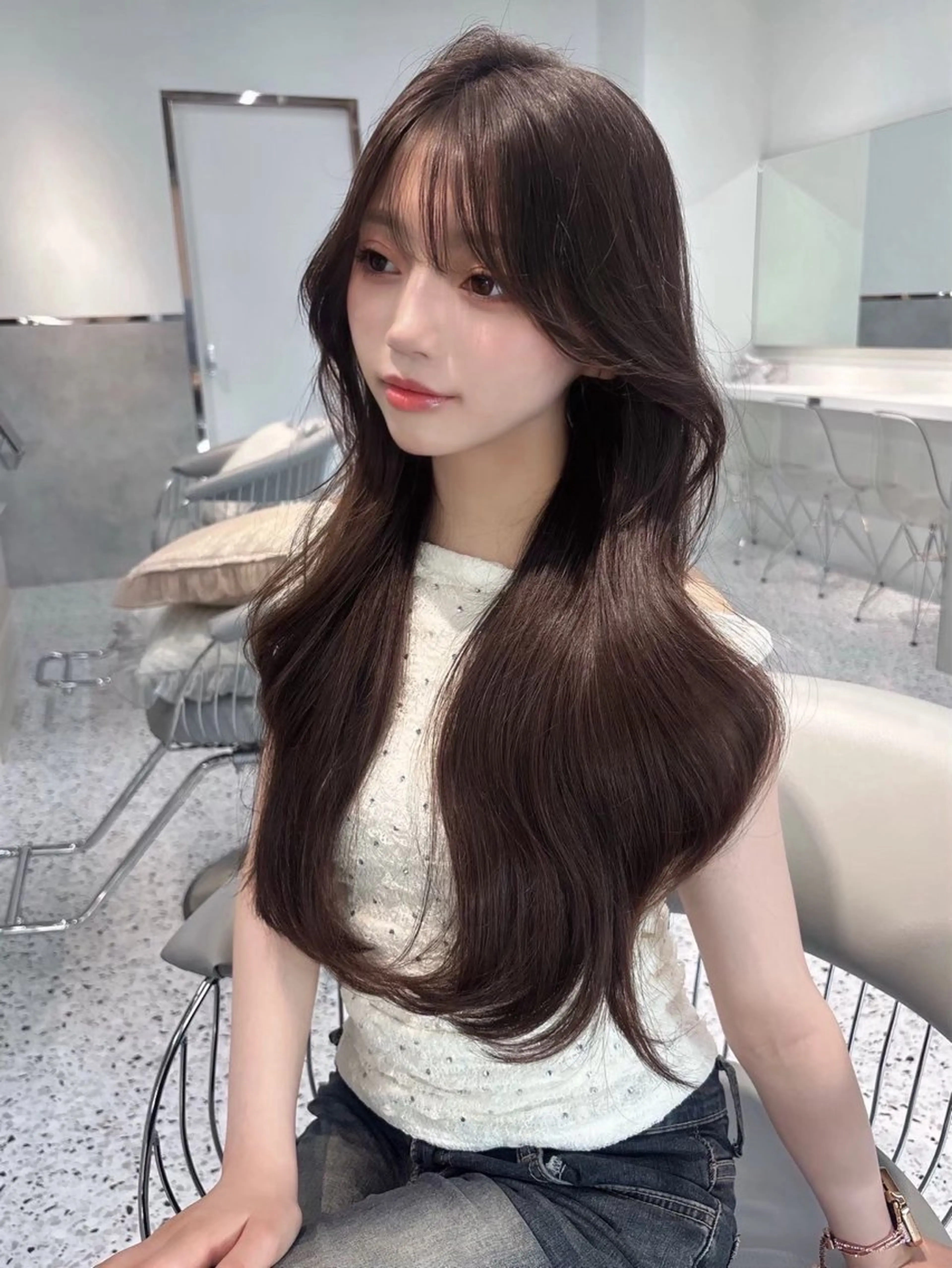 ロング カラー 杉村 真菜のヘアスタイル