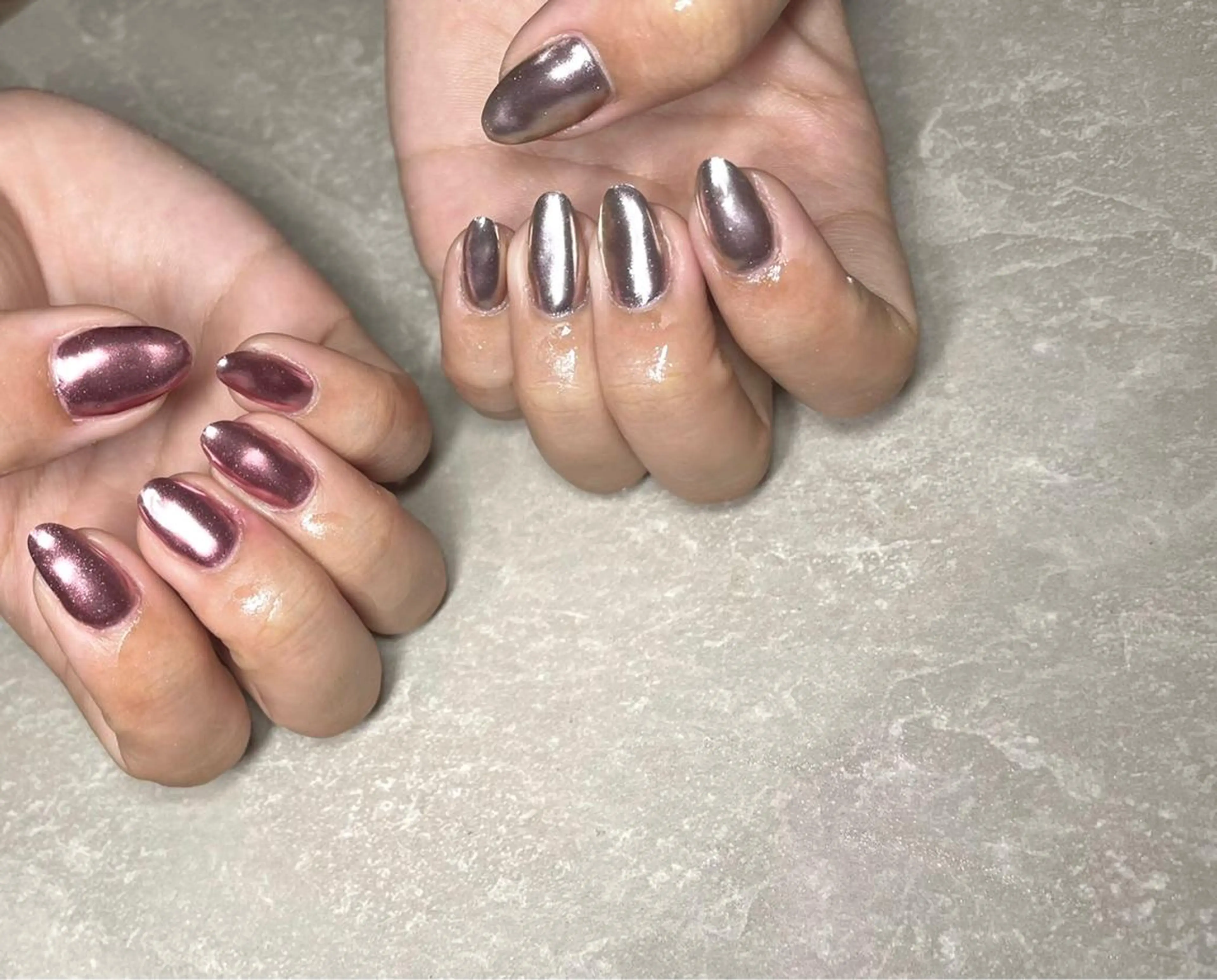 ネイル ミラーネイル ハンドネイル フットネイル LINXS aosaのネイルデザイン