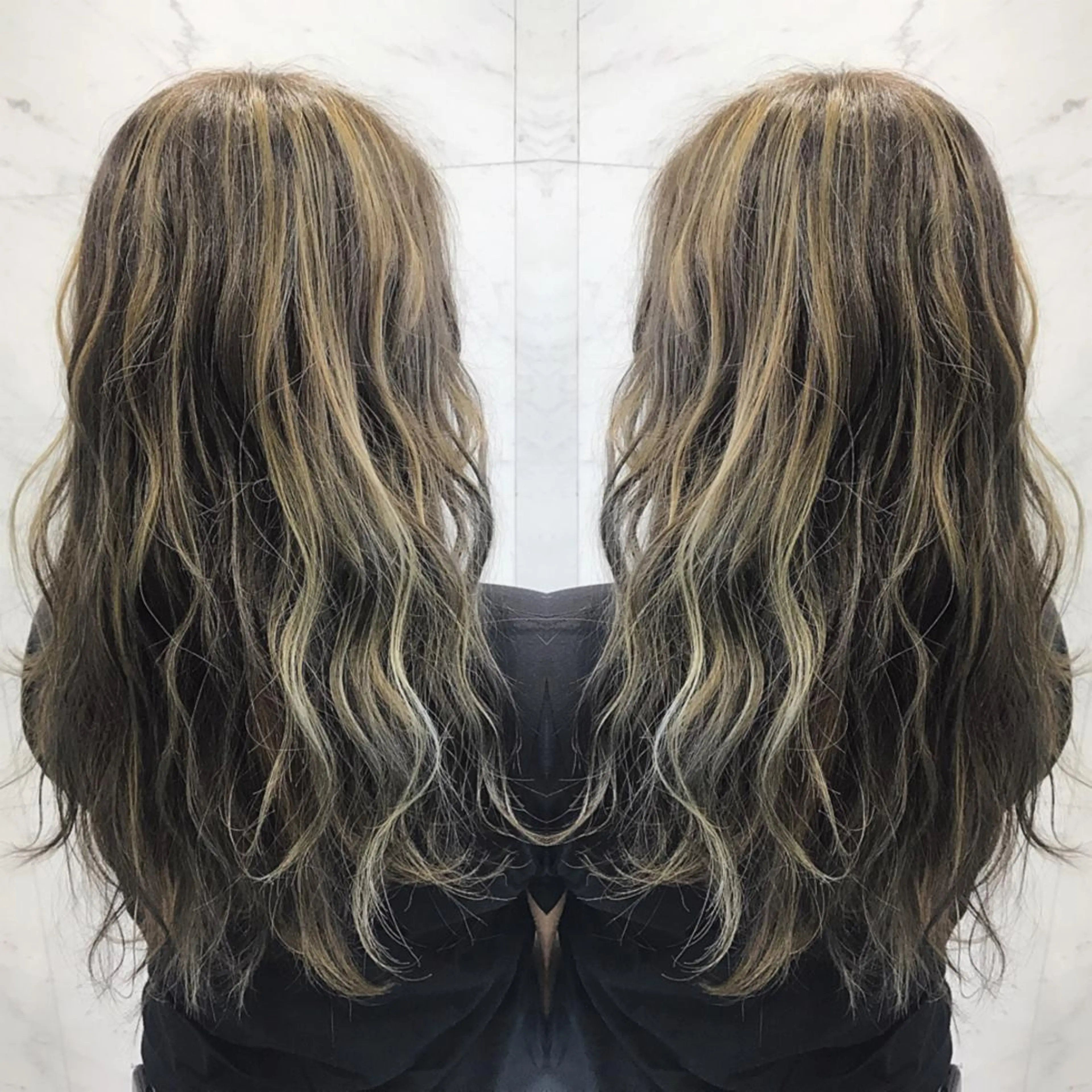 セミロング カラー ヘアカラー cecil hair所属・重政 和樹のヘアスタイル