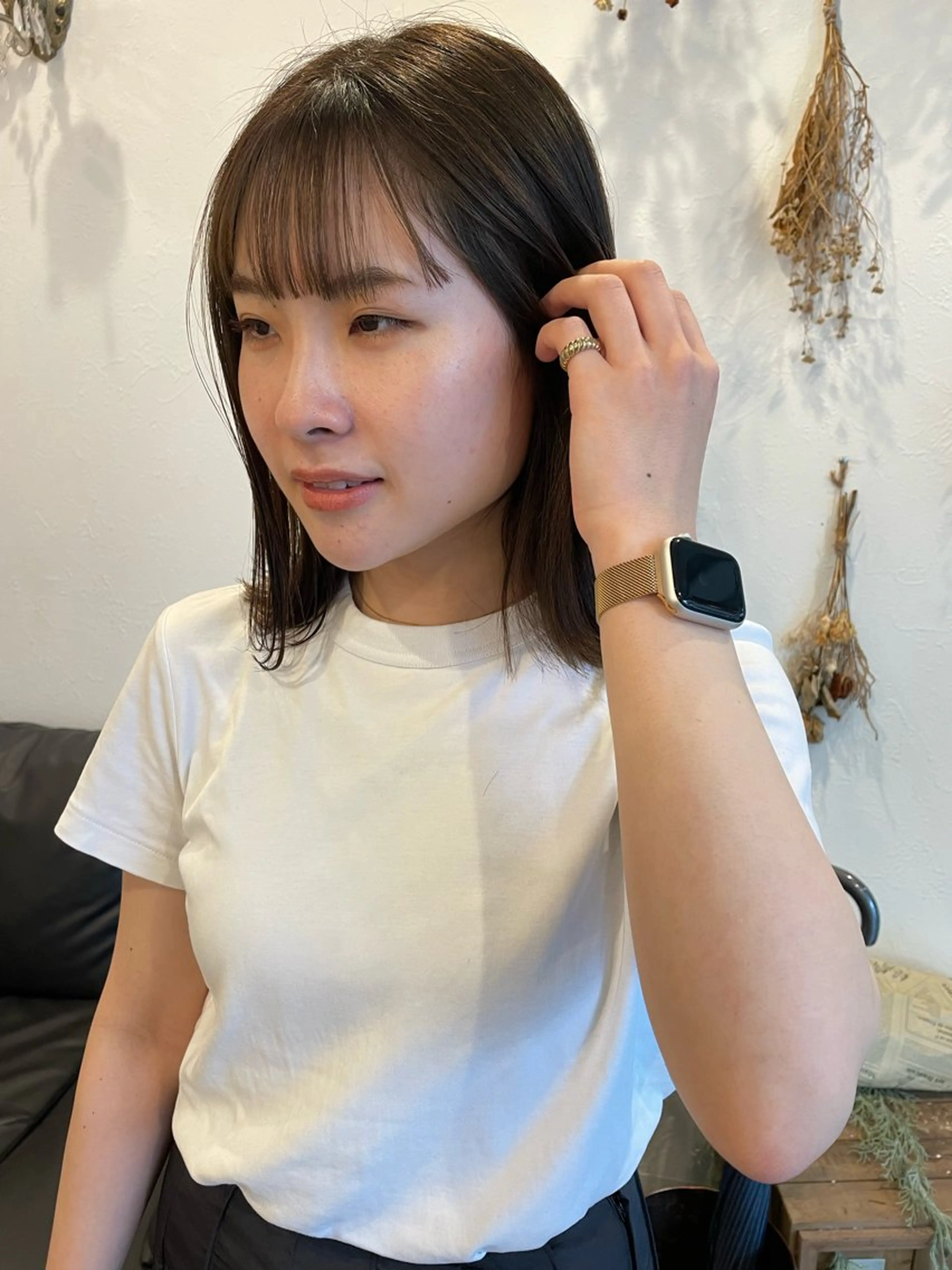 ミディアム カラー グレージュ オリーブグレージュ オリーブグレー ヘアカラー トリートメント m ā l o.🌷 サカモトマイコのヘアスタイル