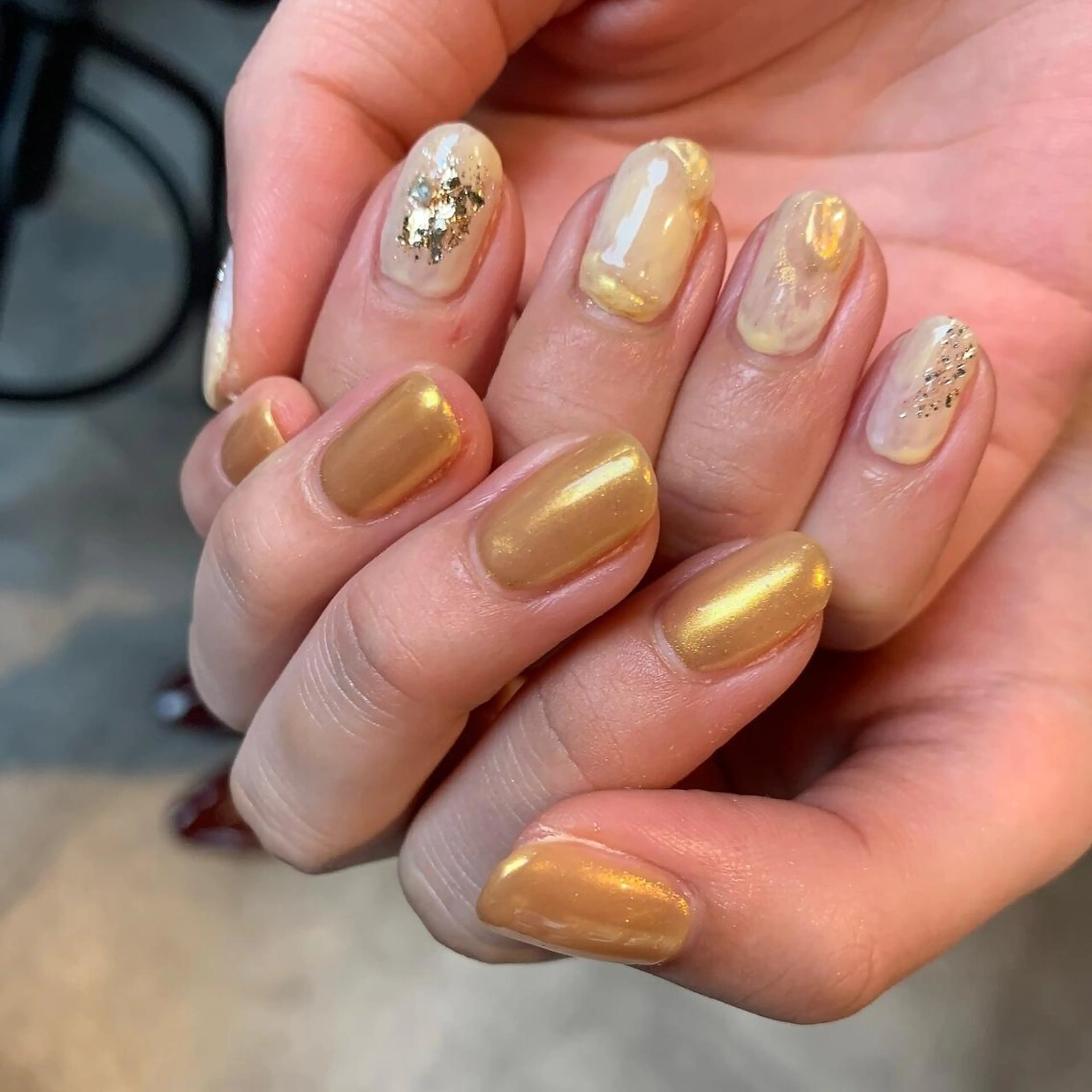 ネイル フレンチネイル ジェルネイル グラデーション マグネットネイル ミラーネイル ハンドネイル 【パラジェル認定】 newiネイル京橋のネイルデザイン