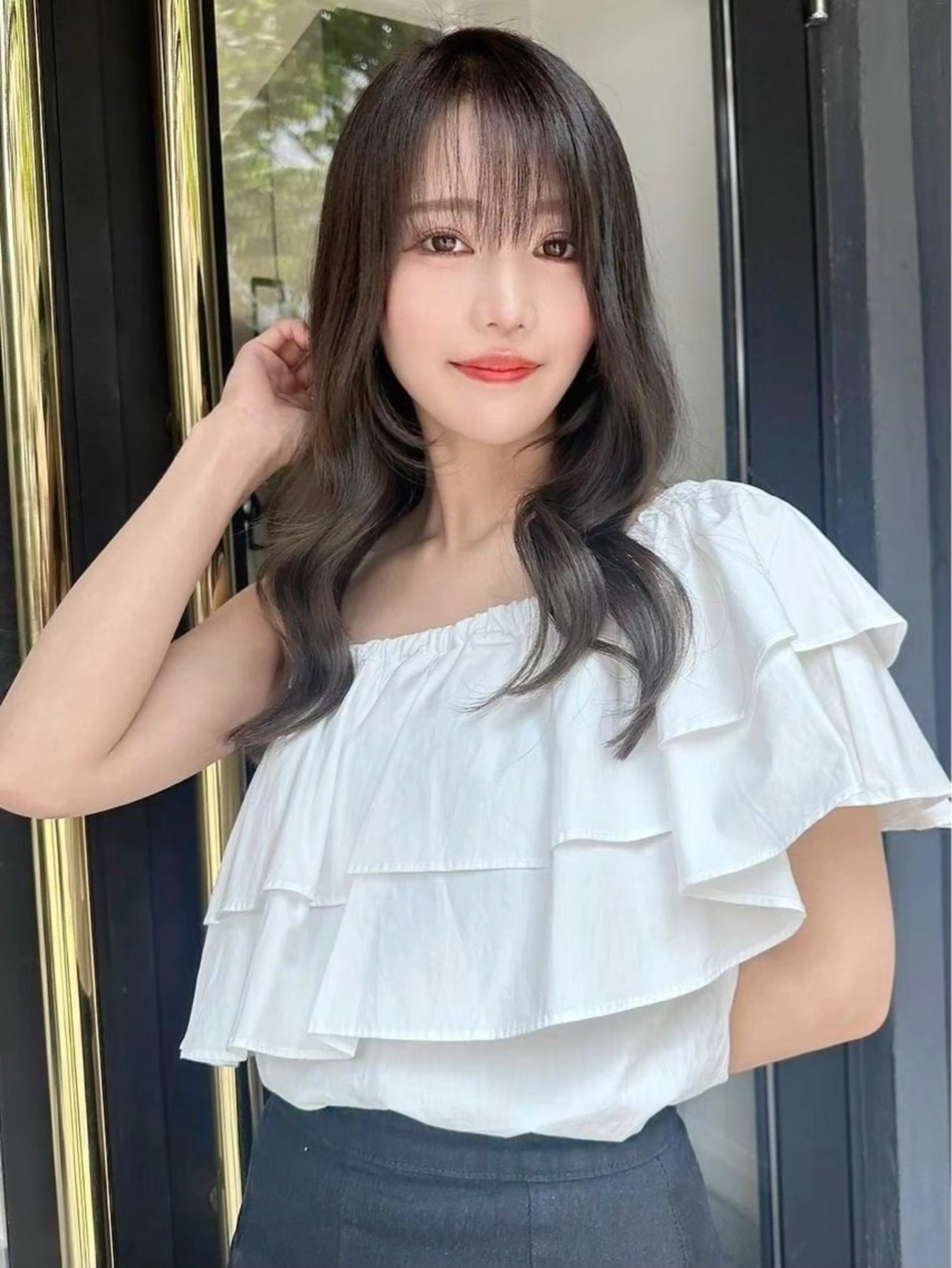 ロング 🚨メンズ曲がる 縮毛矯正りおん🚨のヘアスタイル