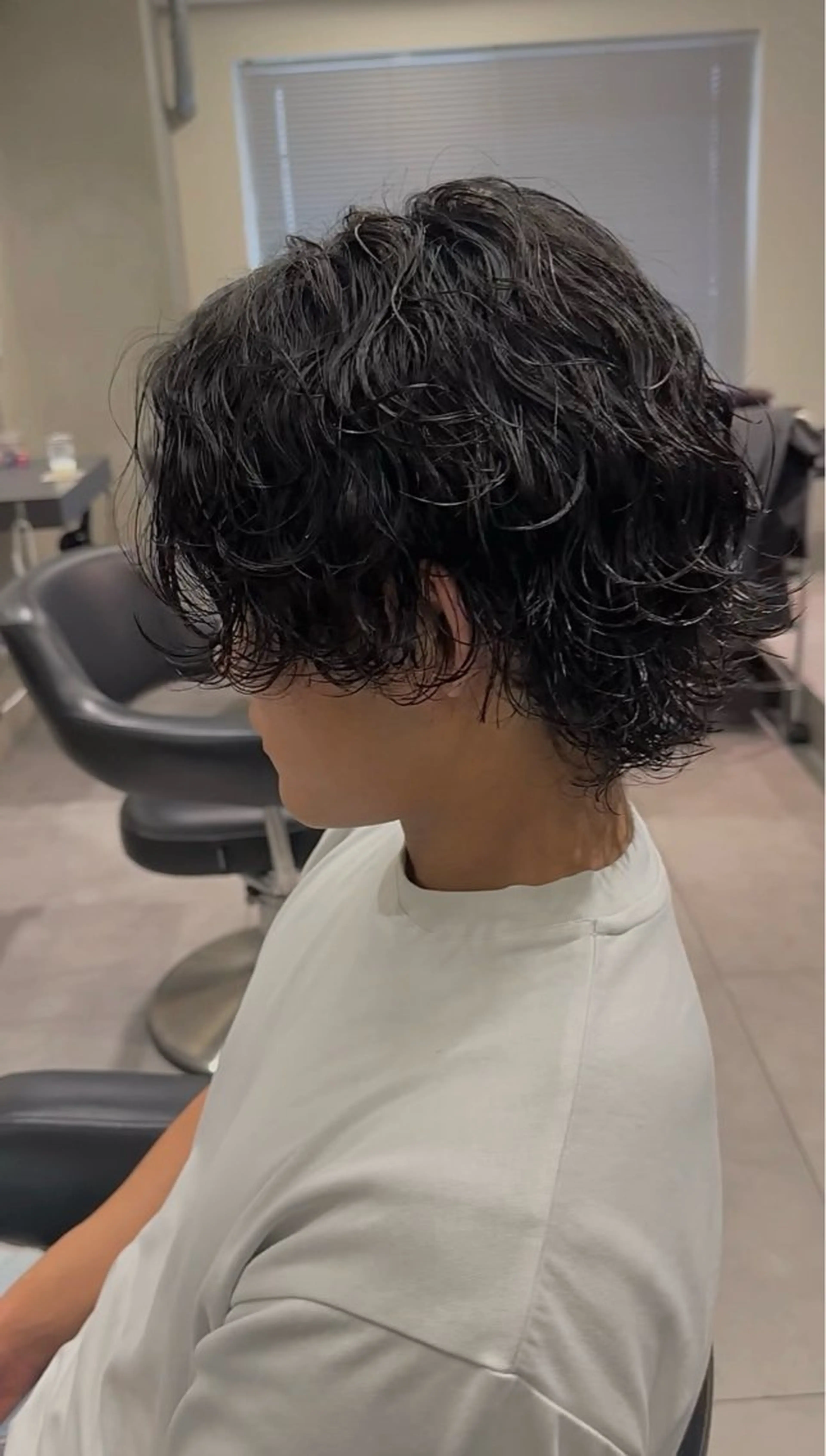 ミディアム パーマ カット パーマ 山中 翔平のヘアスタイル