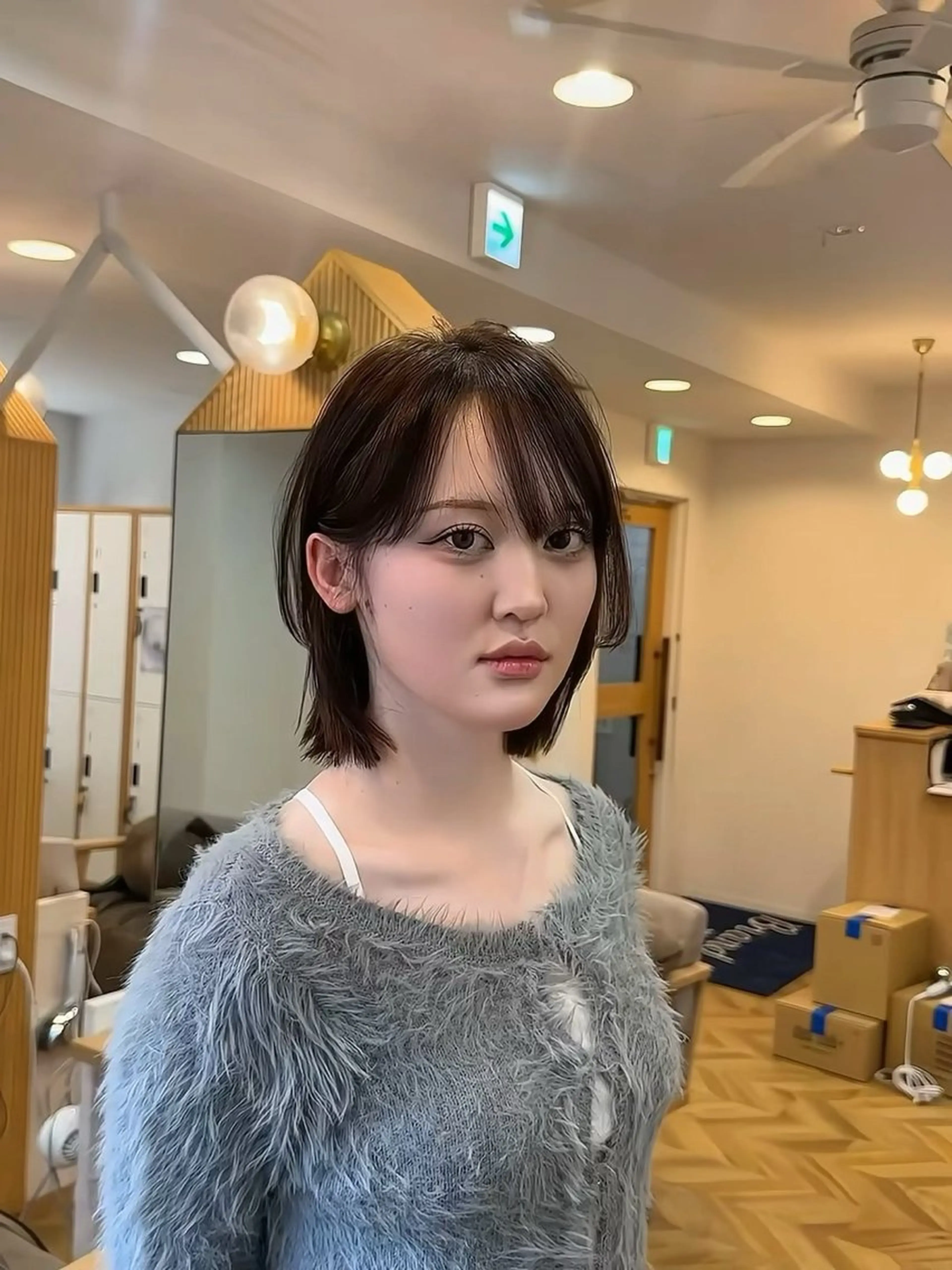 ショート ボブレイヤー ボブ レイヤーカット カット 大阪ウルフカット ハッシュカットのヘアスタイル